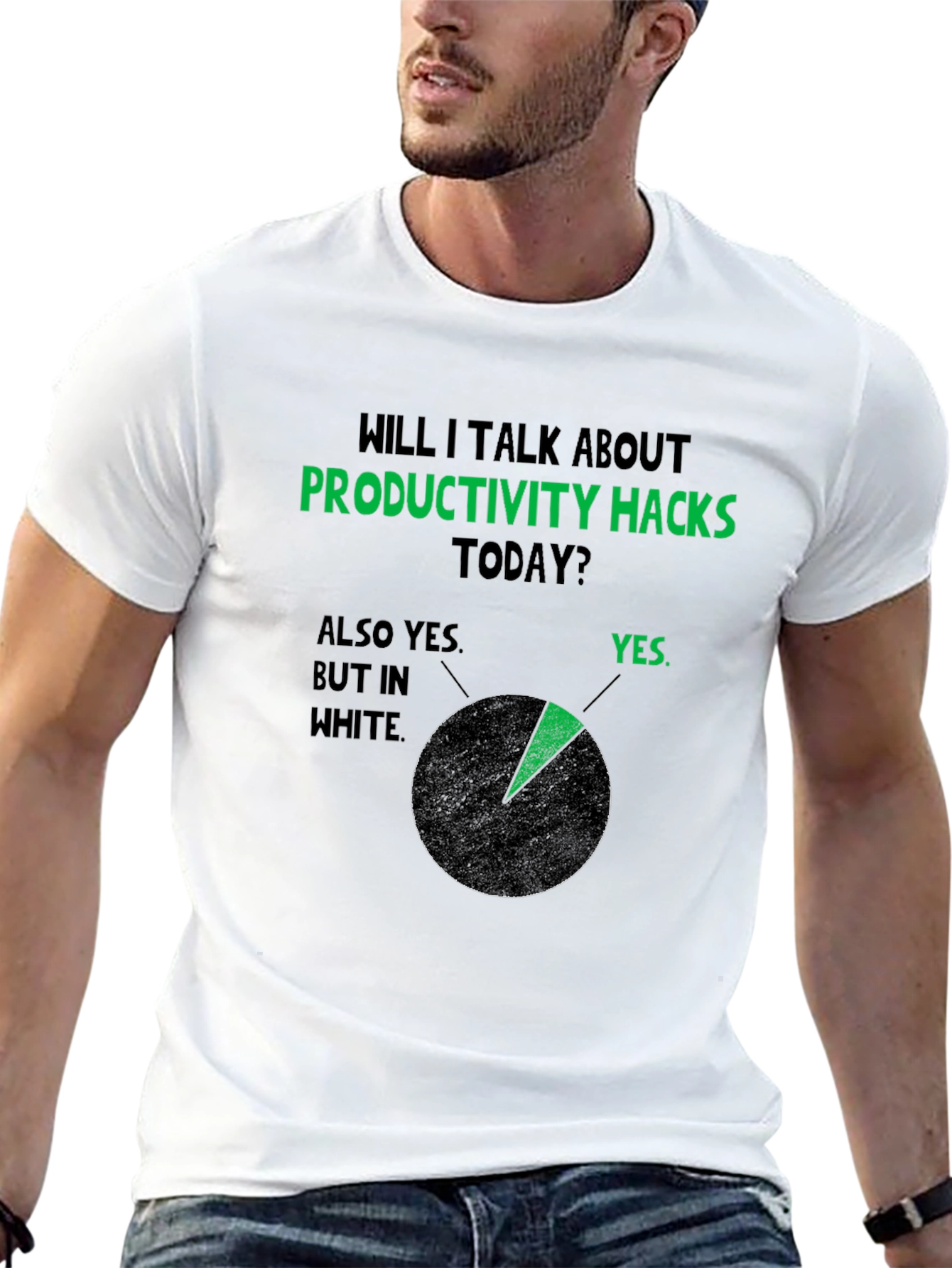 Black Productivity Hacks T-Shirt view 13