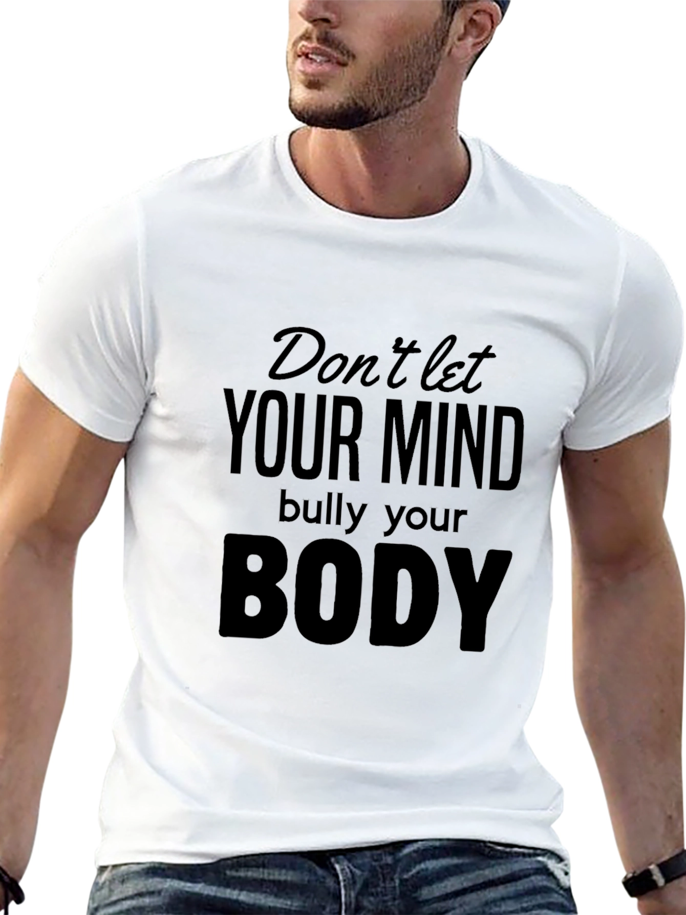 Black Mind & Body Positive Black Graphic Tee view 13