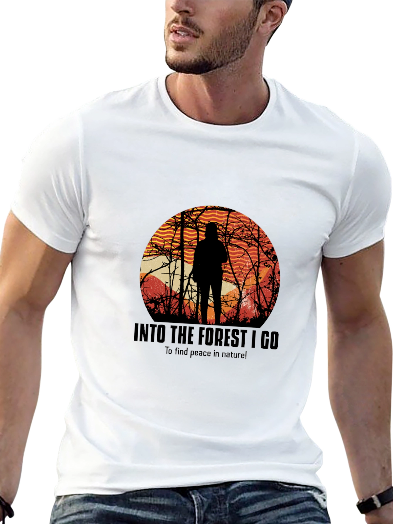 Black Into The Forest T-Shirt - Nature Graphic Tee view 13