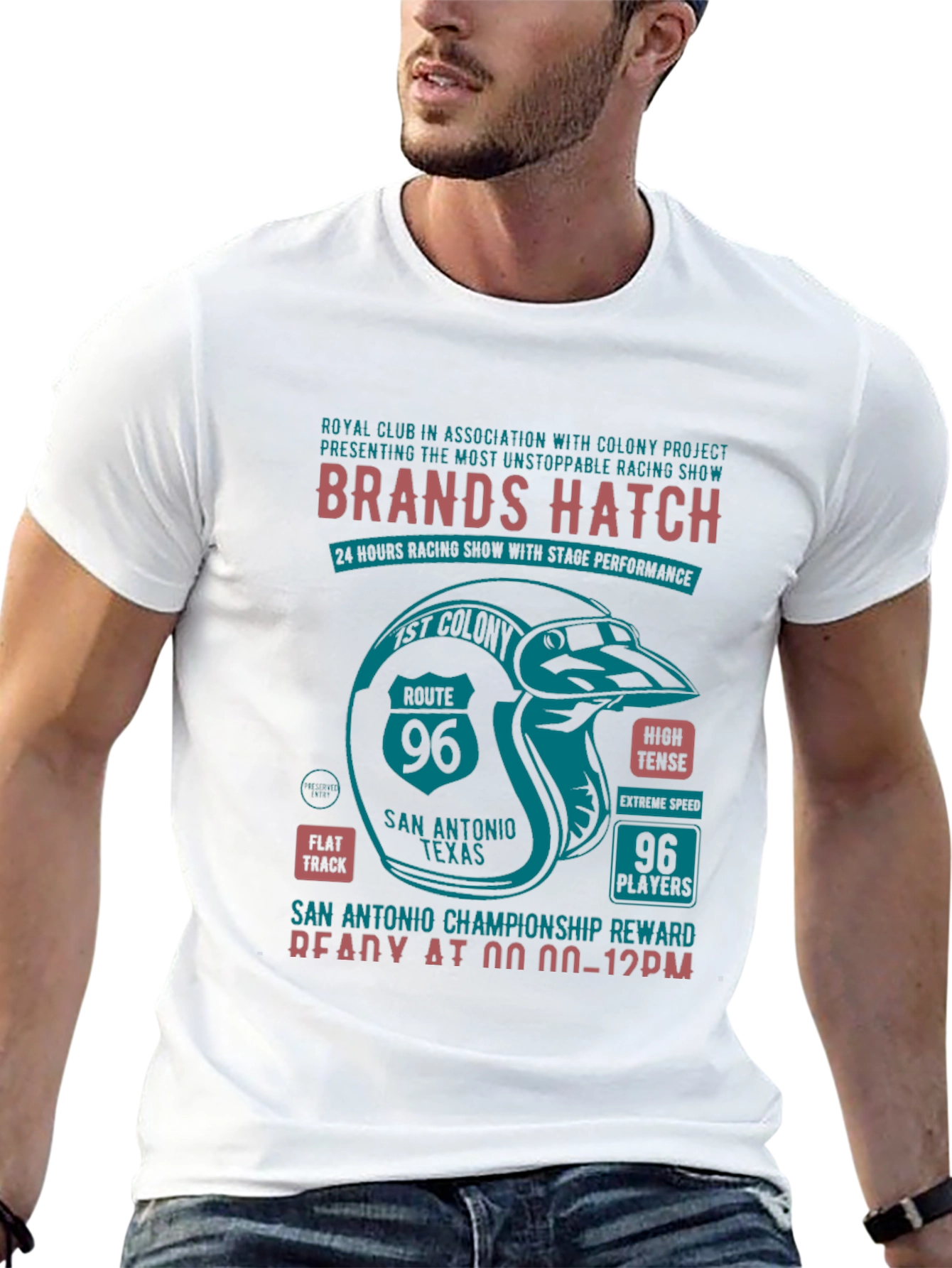 Black Brands Hatch Racing T-Shirt view 13