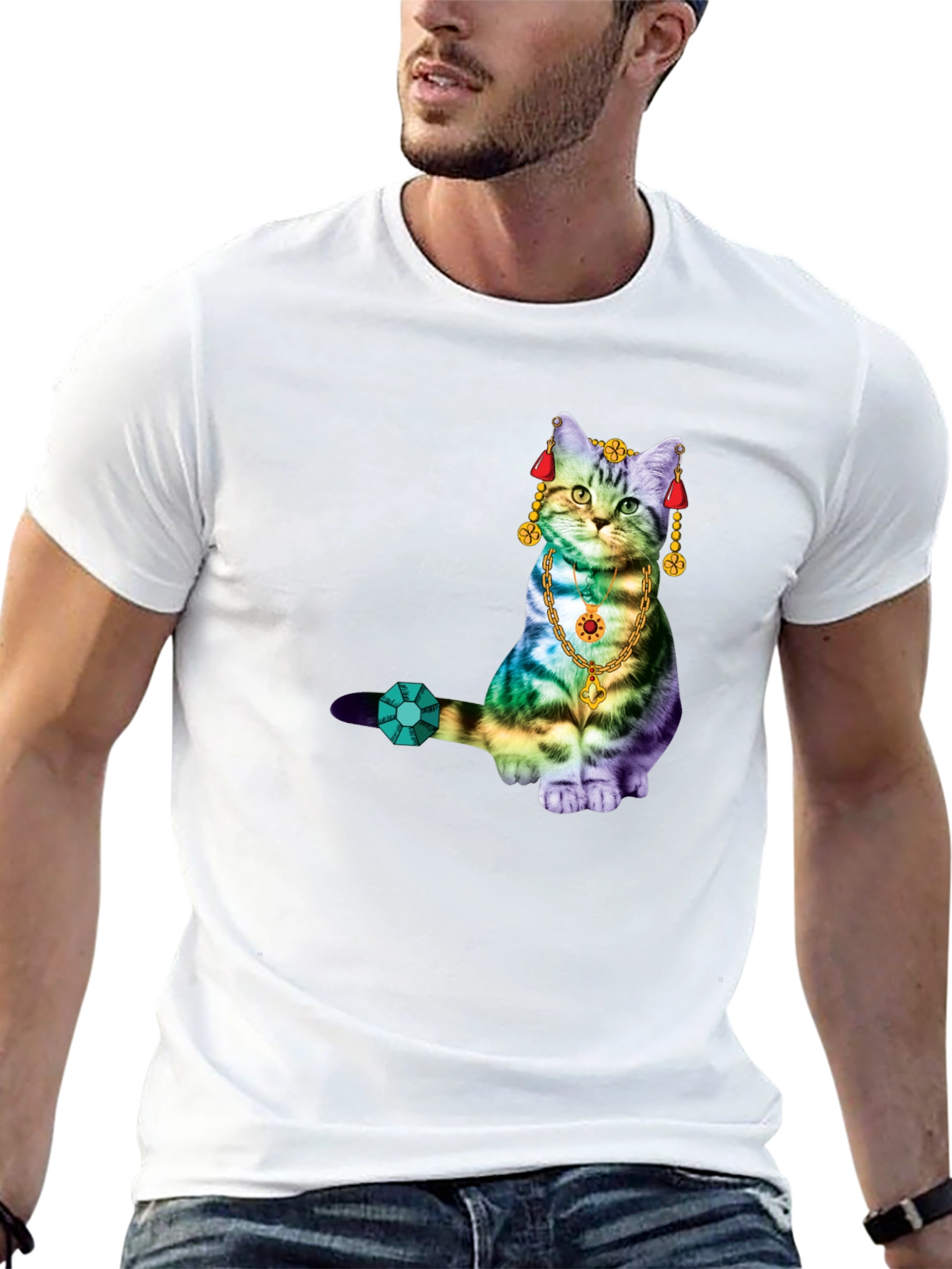 Black Cat Jewel T-Shirt - Black view 13