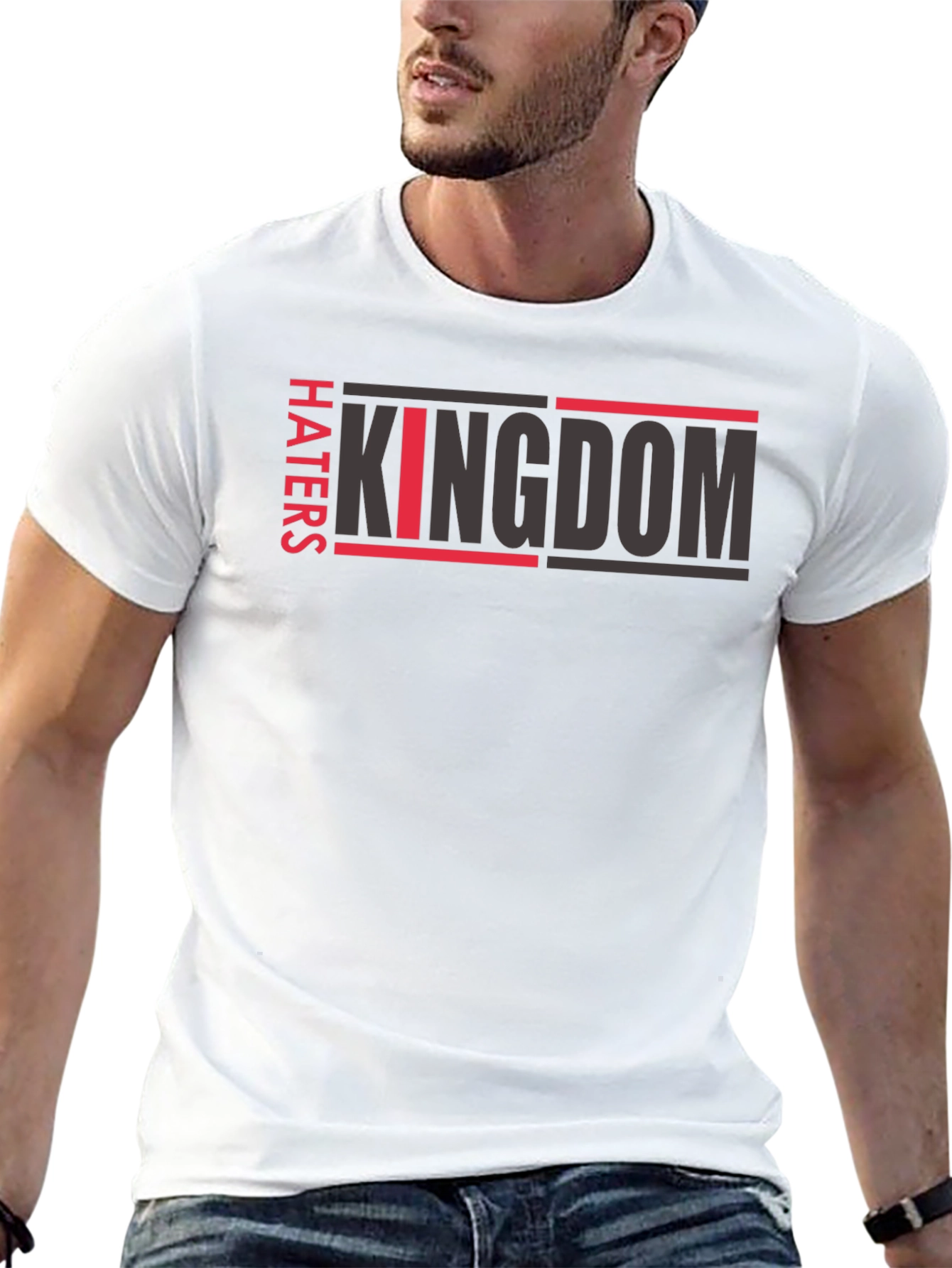 Black Haters Kingdom Graphic T-Shirt | Mens Black Tee view 13