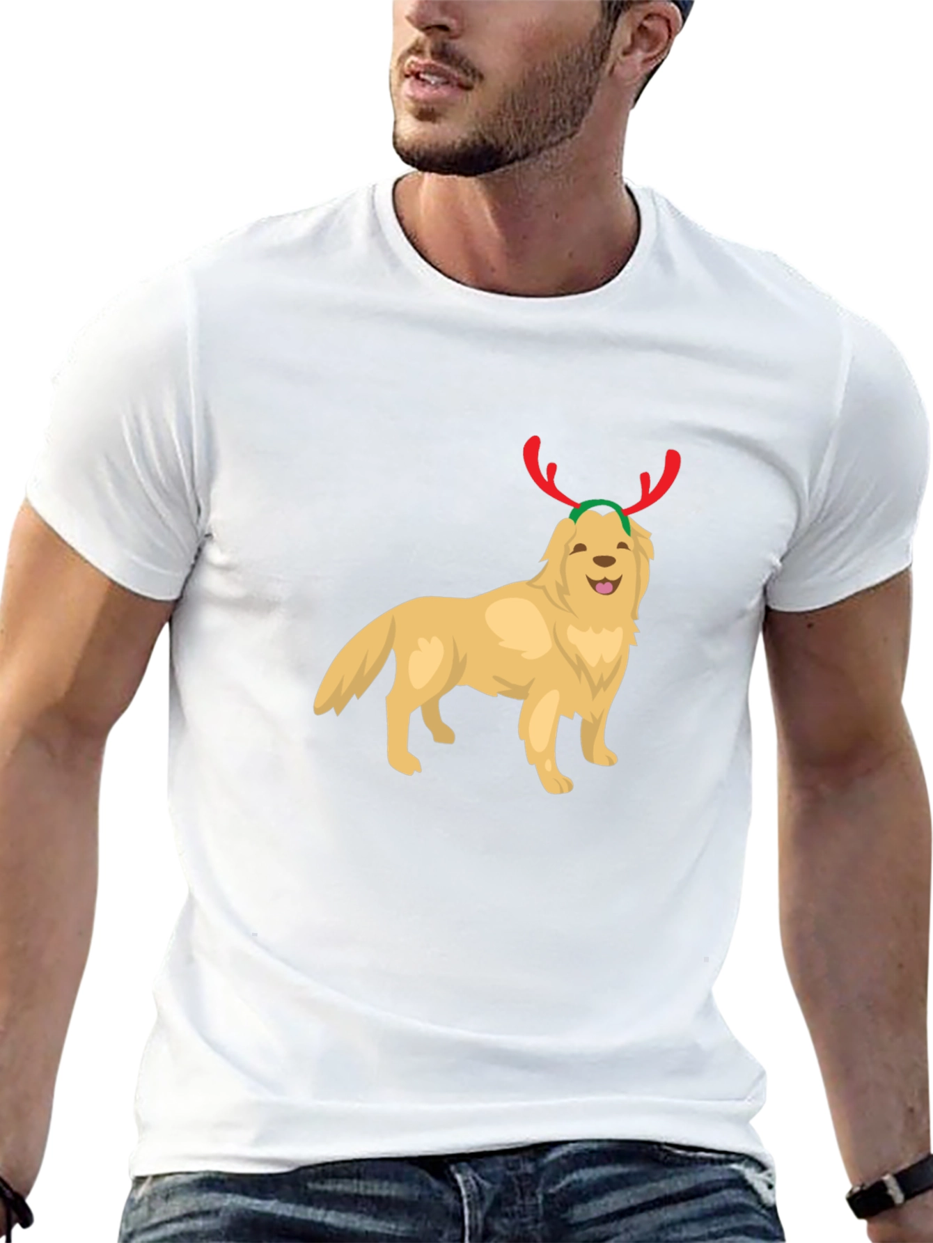 Black Festive Dog Graphic Tee view 13