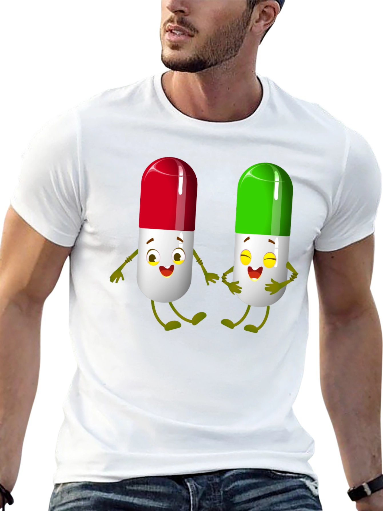 Black Pill Pals Graphic Tee - Black Cotton T-Shirt view 13