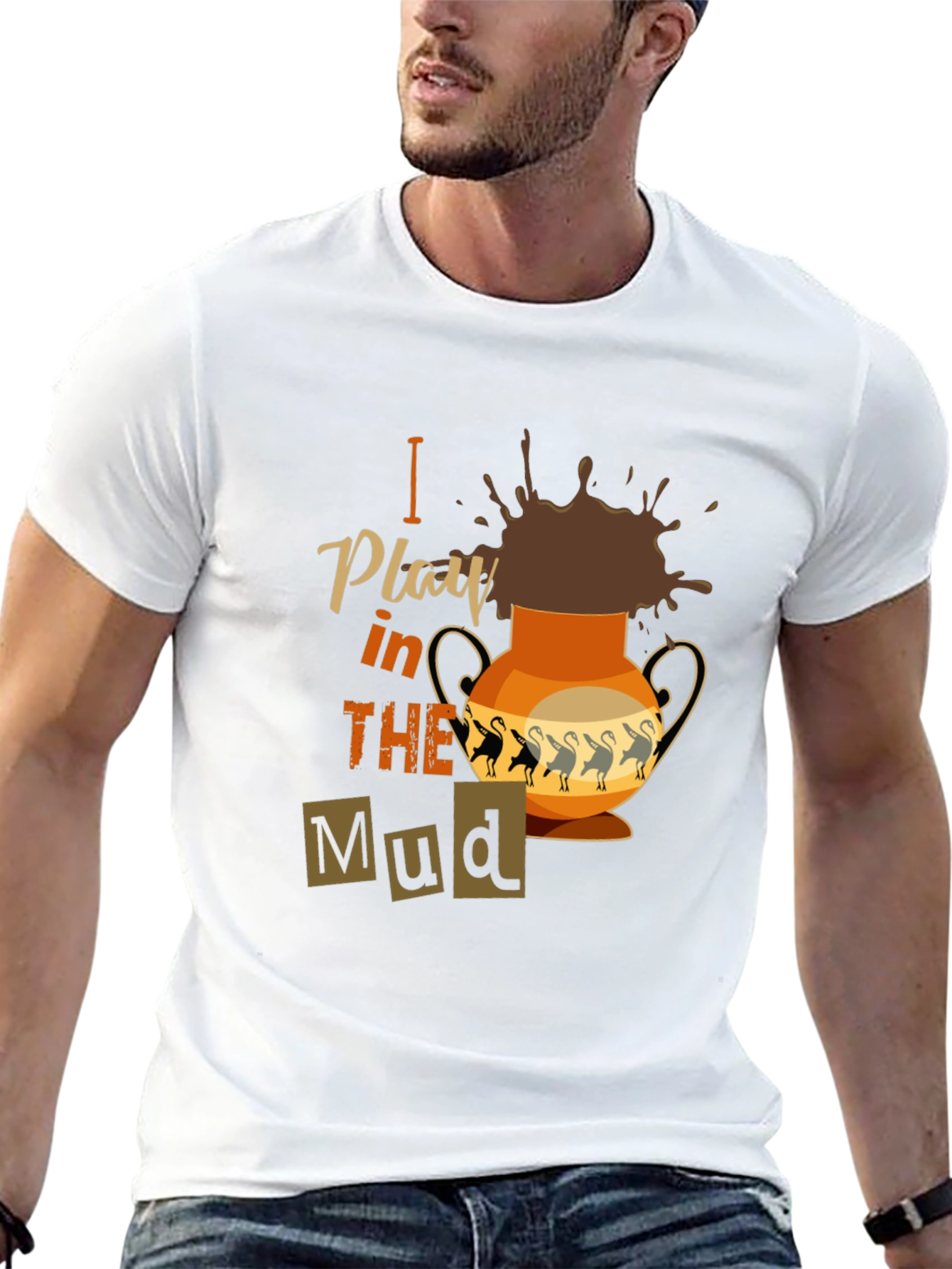 Black I Play in the Mud T-Shirt view 13