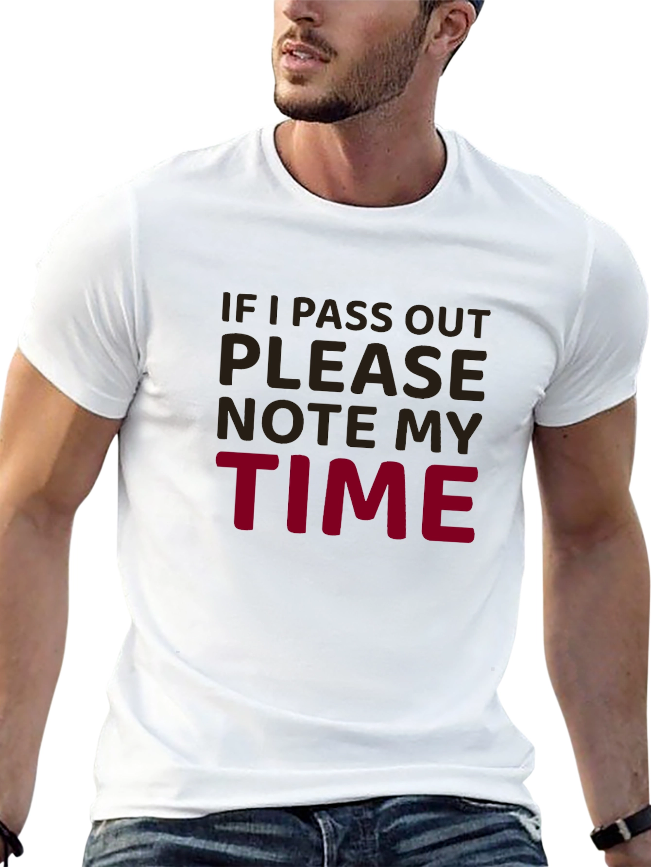 Black Funny Running Shirt - "If I Pass Out Note My Time" view 13