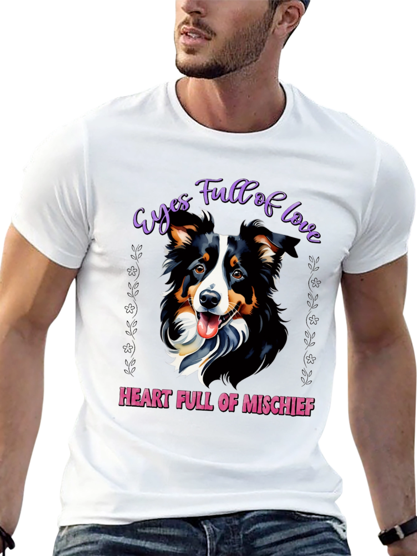 Black Eyes Full of Love Dog Graphic T-Shirt view 13