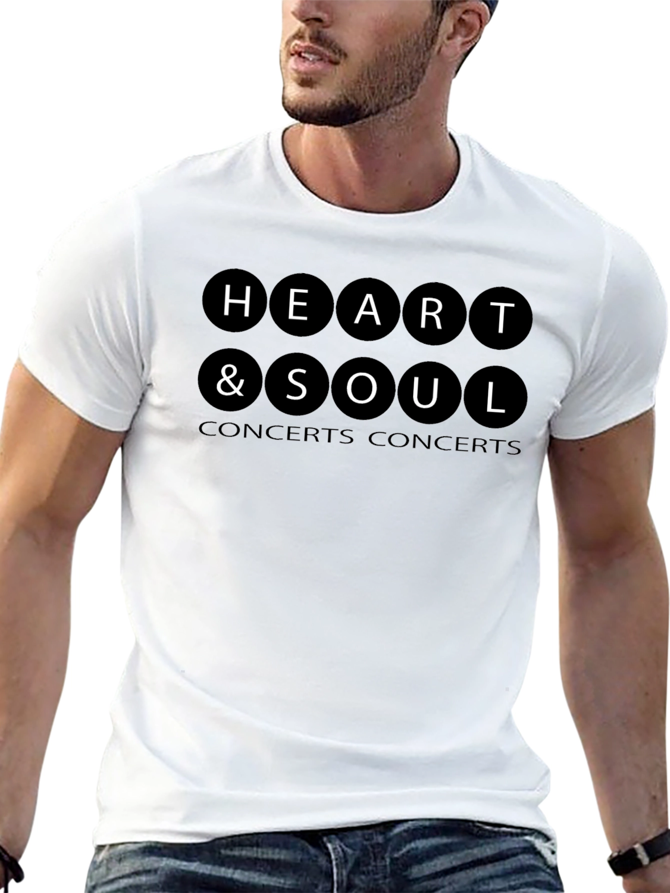 Black Heart & Soul Concerts Black T-Shirt view 13