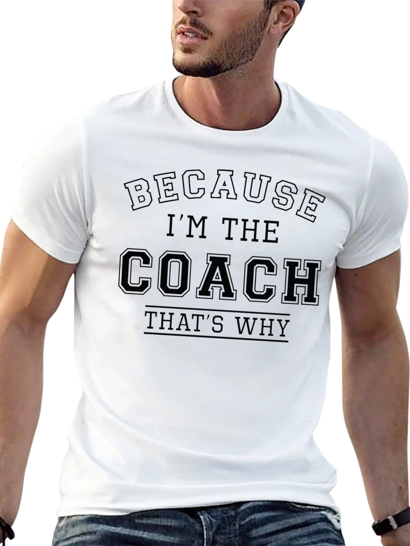 Black Because I'm The Coach That's Why T-Shirt view 13