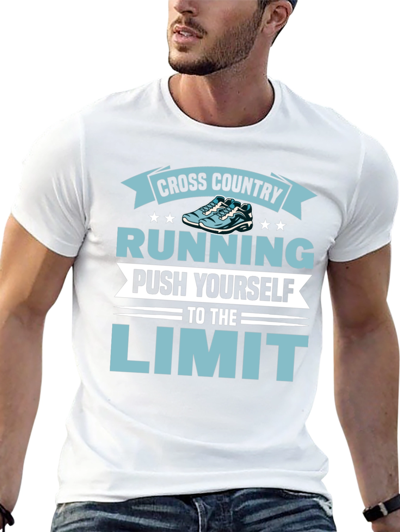 Black Cross Country Running Graphic Tee view 13
