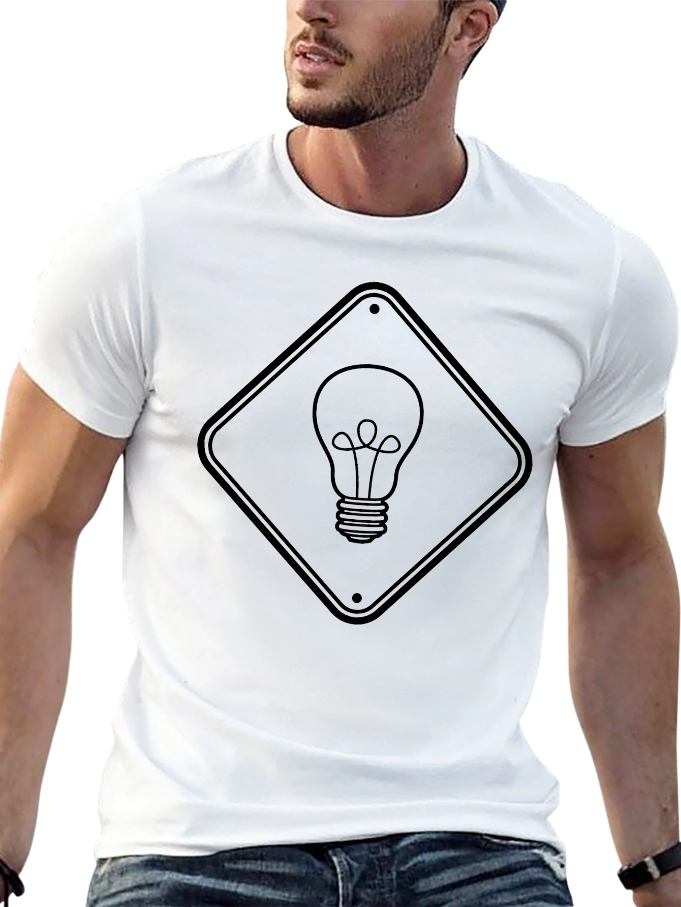 Black Idea Bulb Graphic T-Shirt view 13