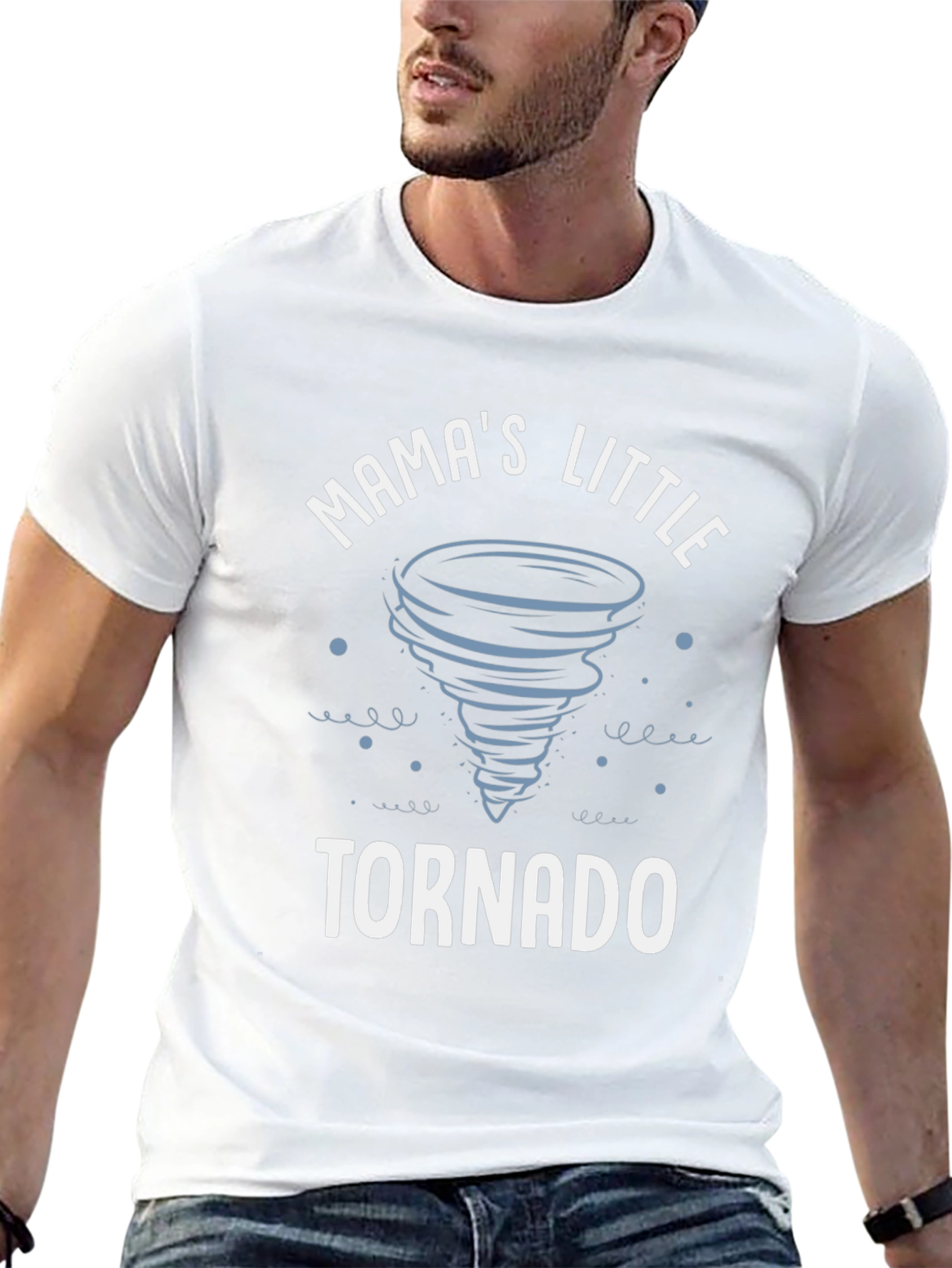 Black Mama's Little Tornado Graphic Tee - Black Cotton T-Shirt view 13