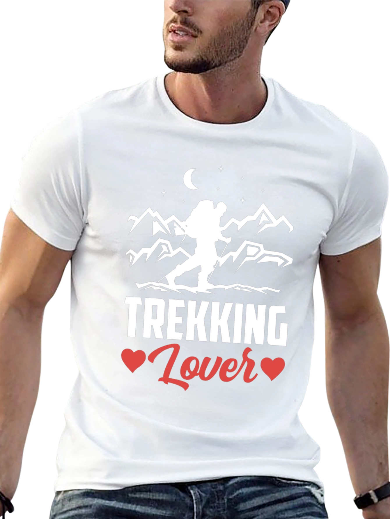 Black Trekking Lover Graphic Tee - Adventure T-Shirt view 13