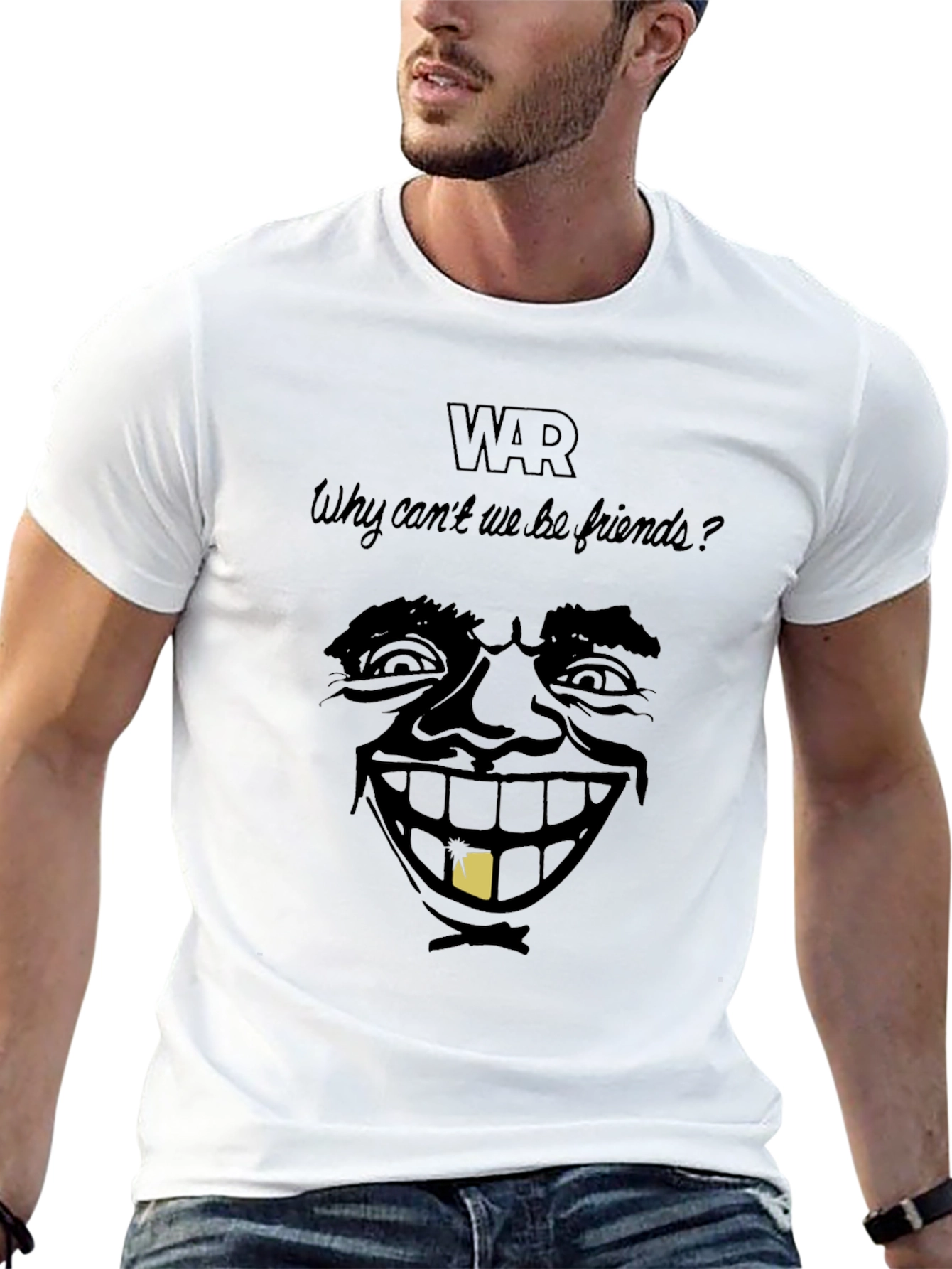 Black War Why Can't We Be Friends T-Shirt view 13