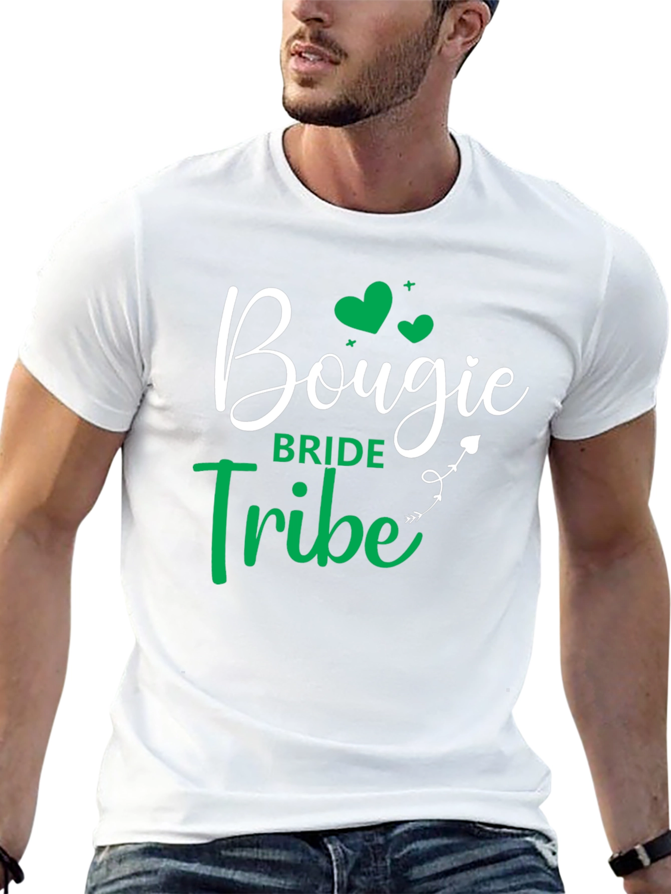 Black Bougie Bride Tribe T-Shirt - Black Crew Neck view 13