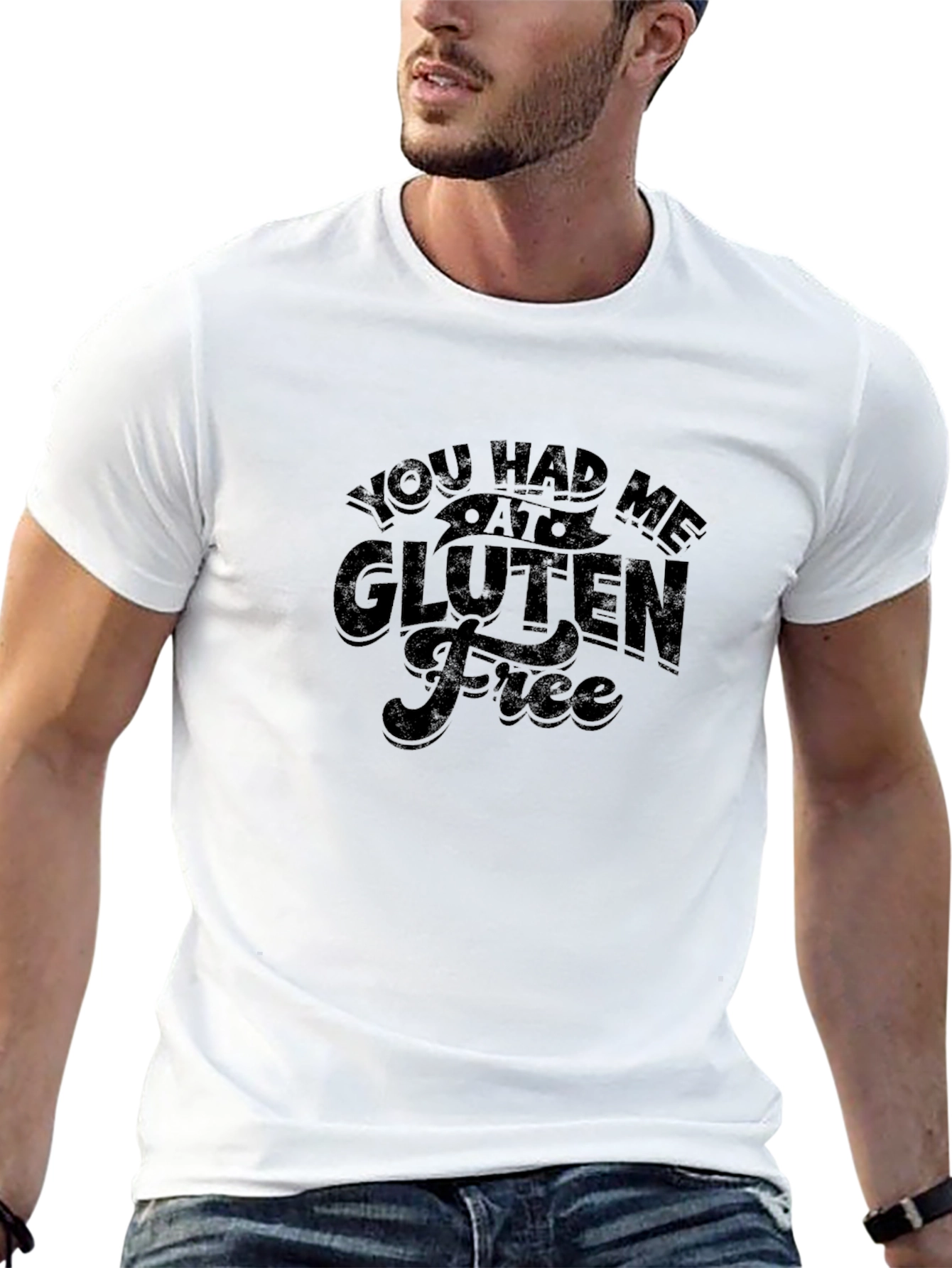 Black Gluten Free Humor Tee - You Had Me At Gluten Free view 13