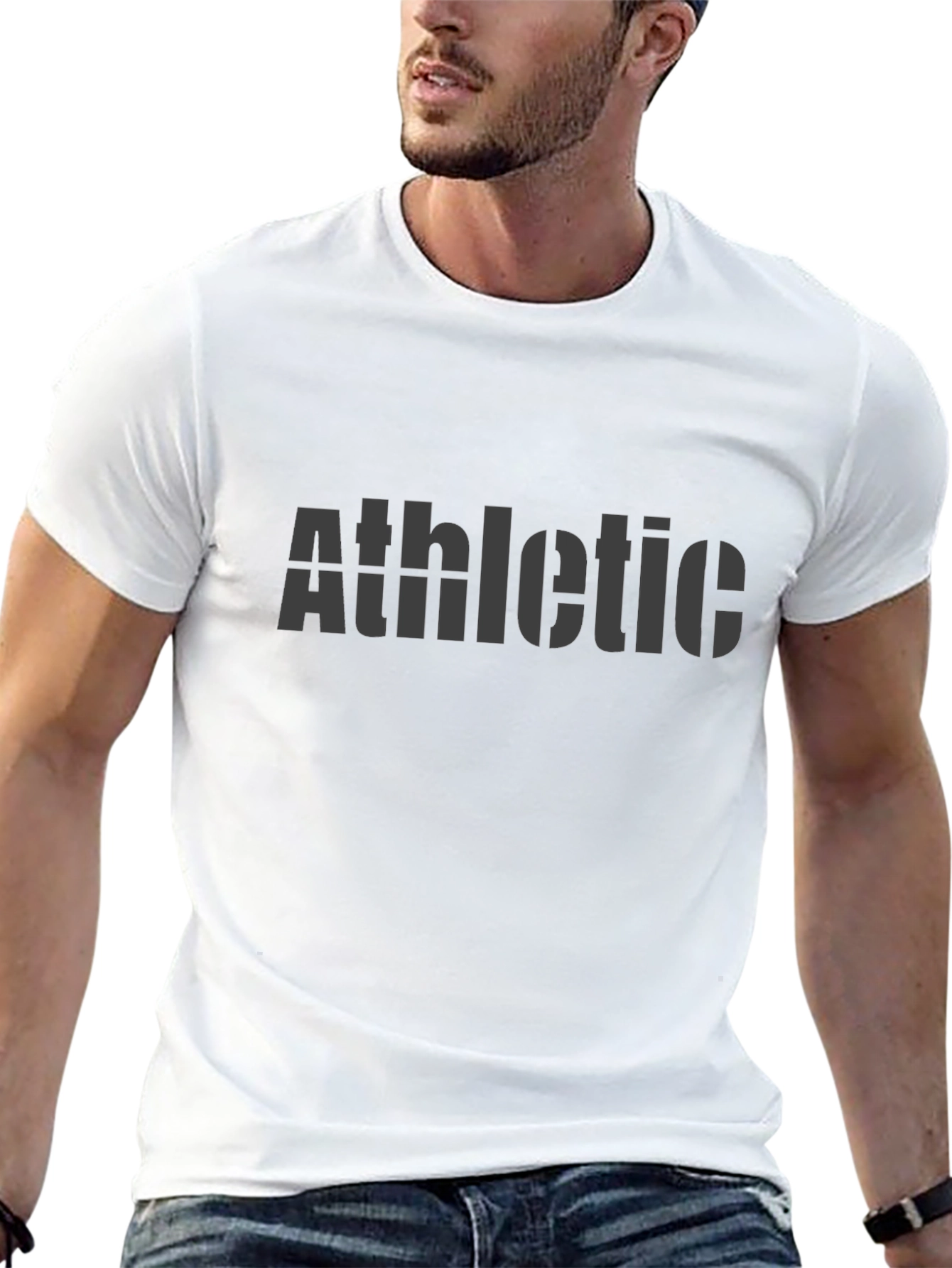 Black Athletic Stencil Tee - Mens Activewear view 13