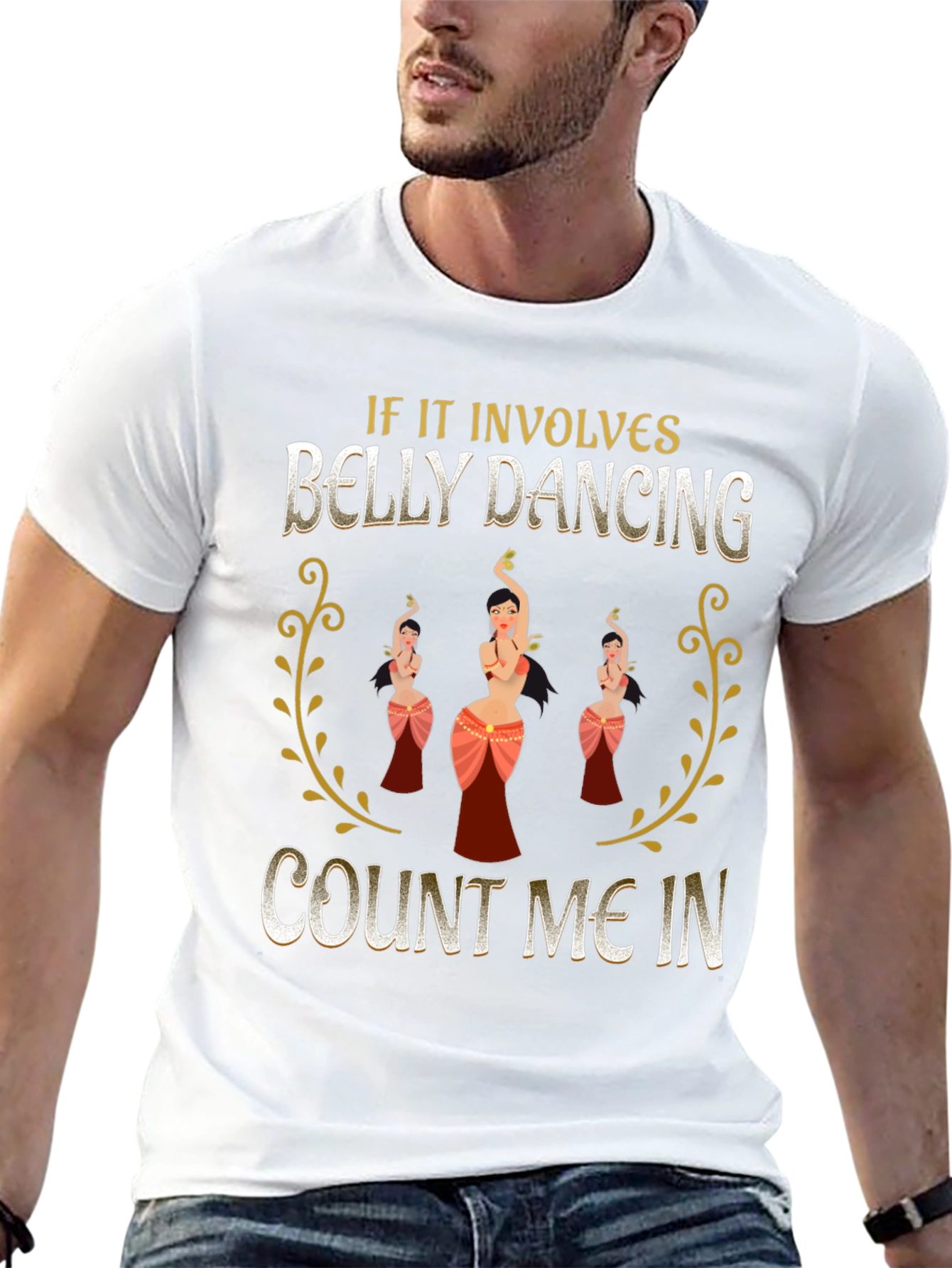 Black Belly Dancing Graphic Tee - "Count Me In" Design view 13