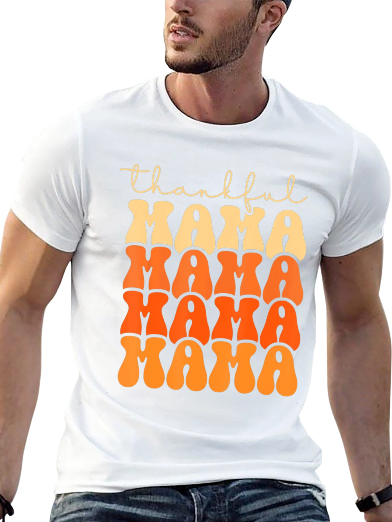 Black Thankful Mama T-Shirt - Fall Festive Tee view 13