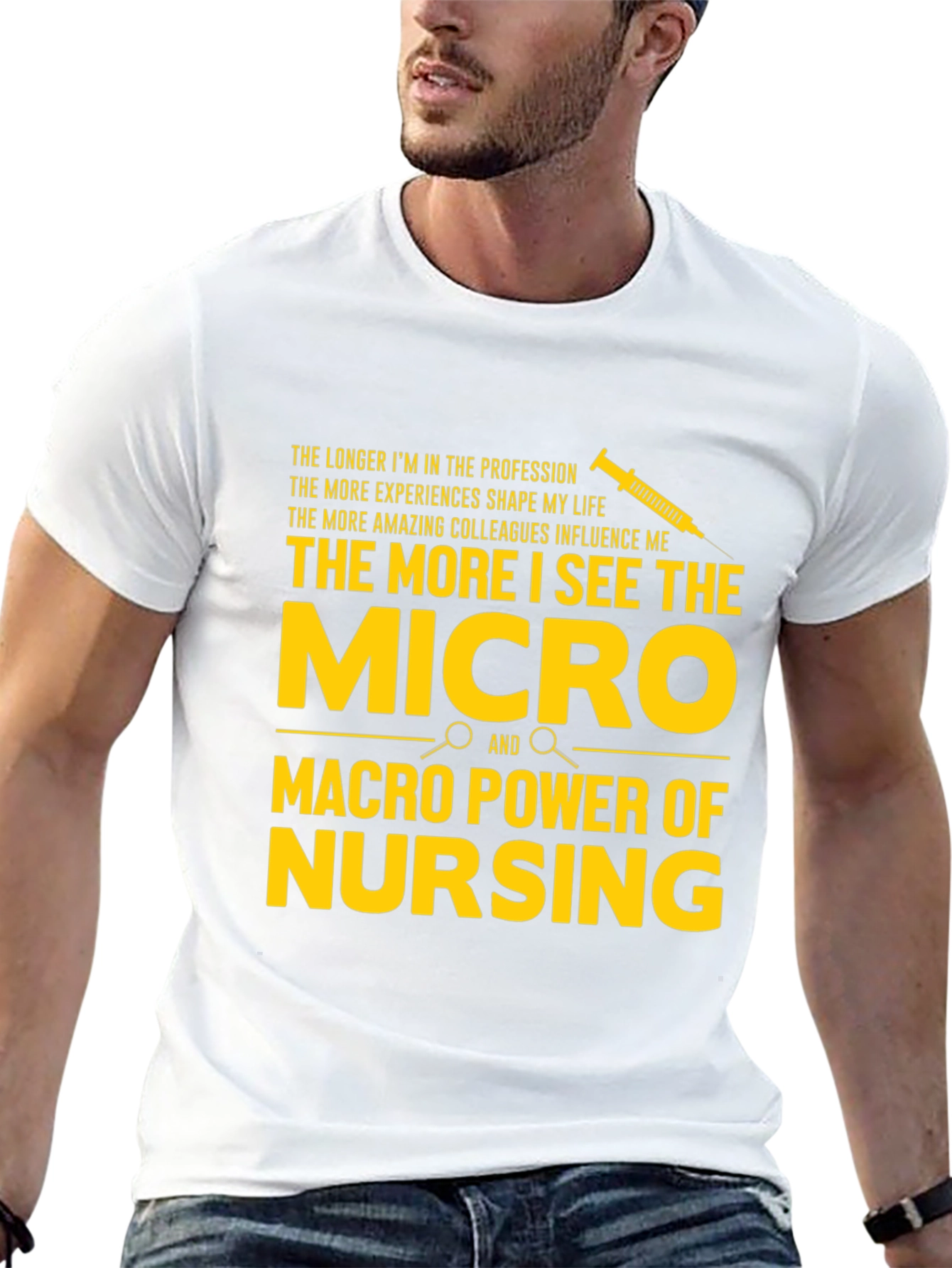 Black Nursing Power T-Shirt - Micro & Macro Appreciation view 13