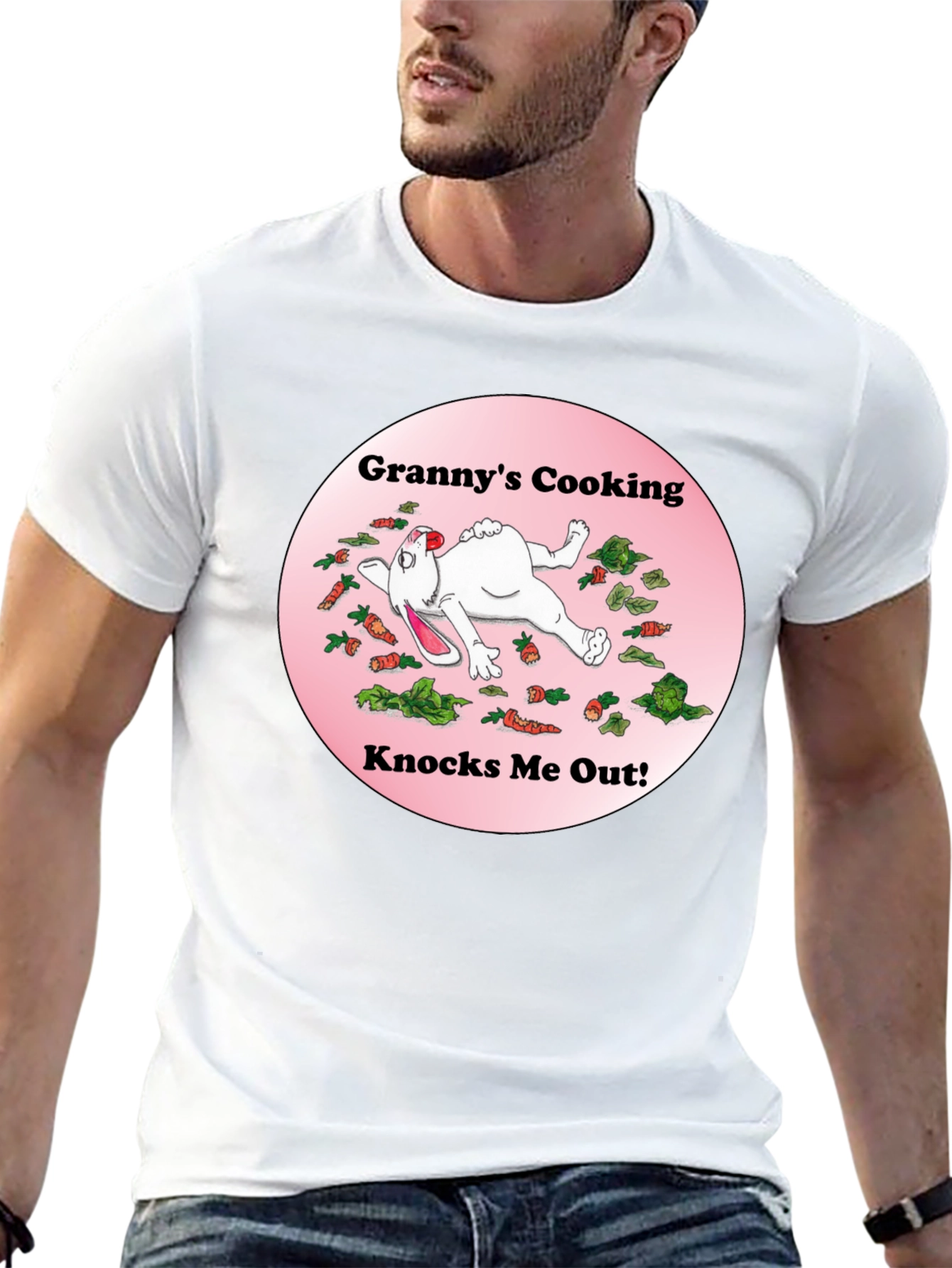 Black Granny's Cooking T-Shirt Funny Rabbit view 13