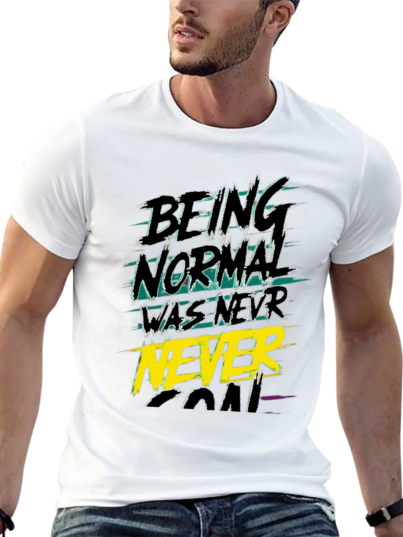Black Being Normal Was Never The Goal Graphic Tee view 13