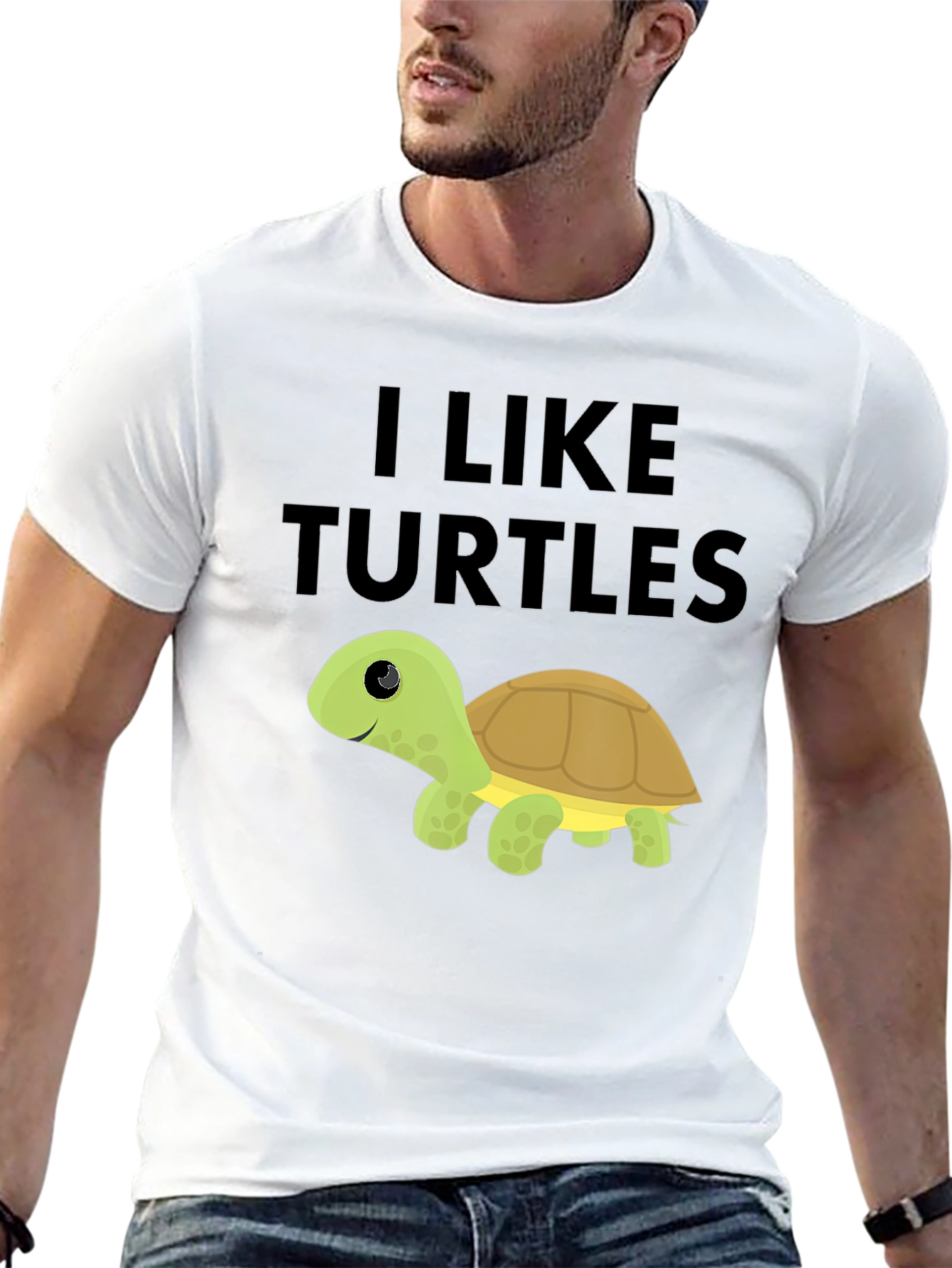 Black I Like Turtles Black T-Shirt view 13