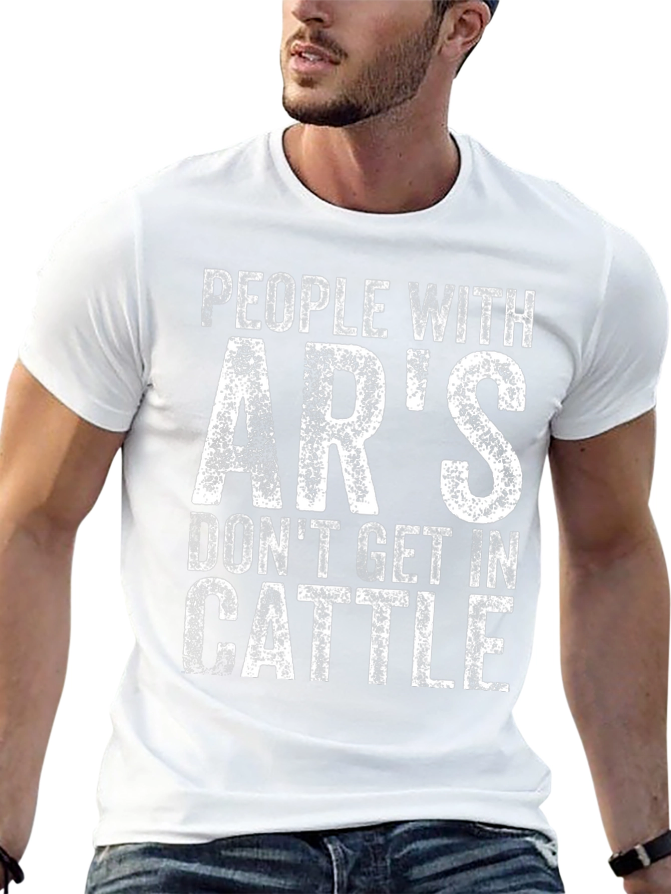 Black People With AR's Don't Get In Cattle T-Shirt view 13