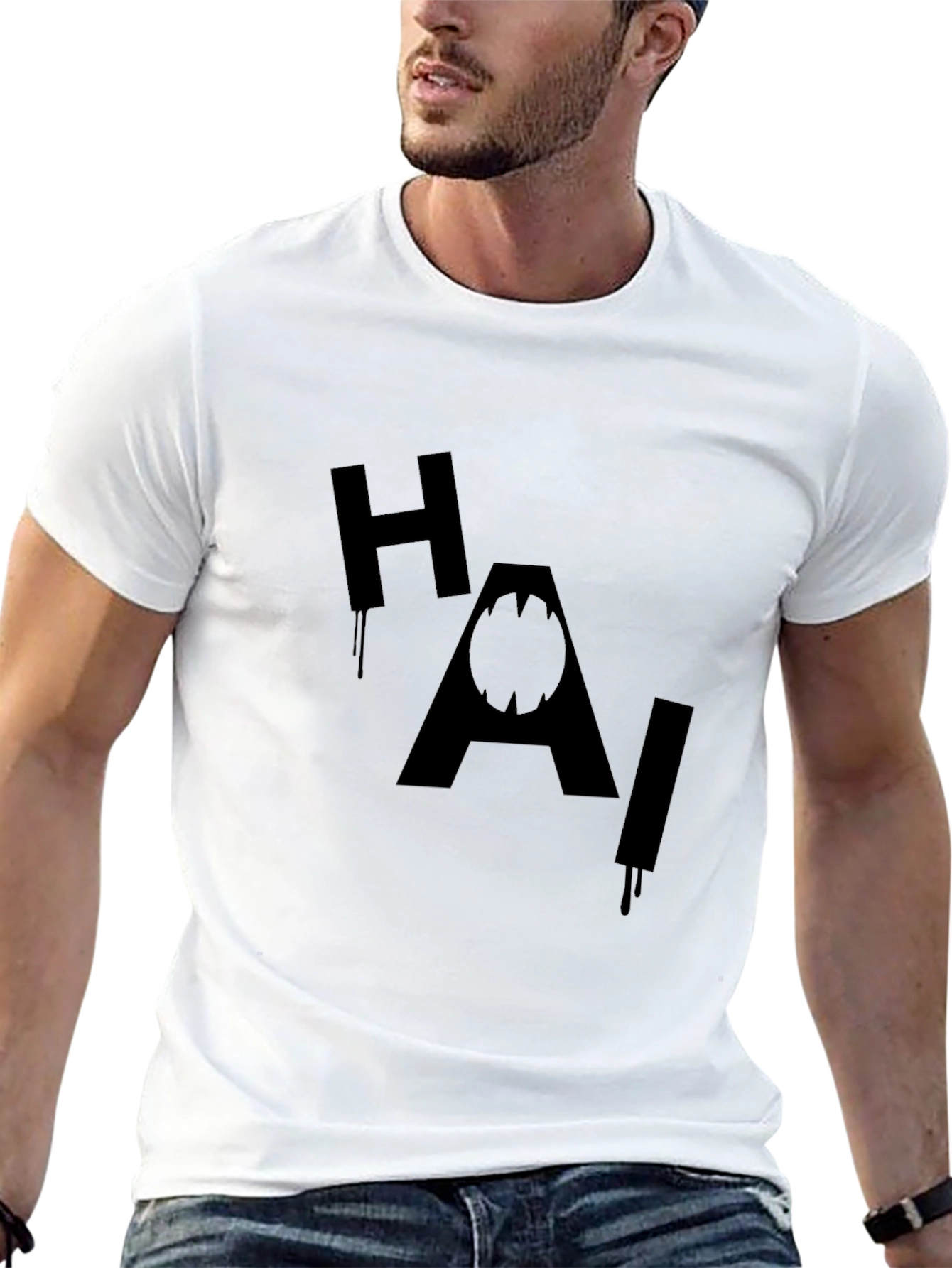 Black HAI Joker Inspired Black T-Shirt view 13