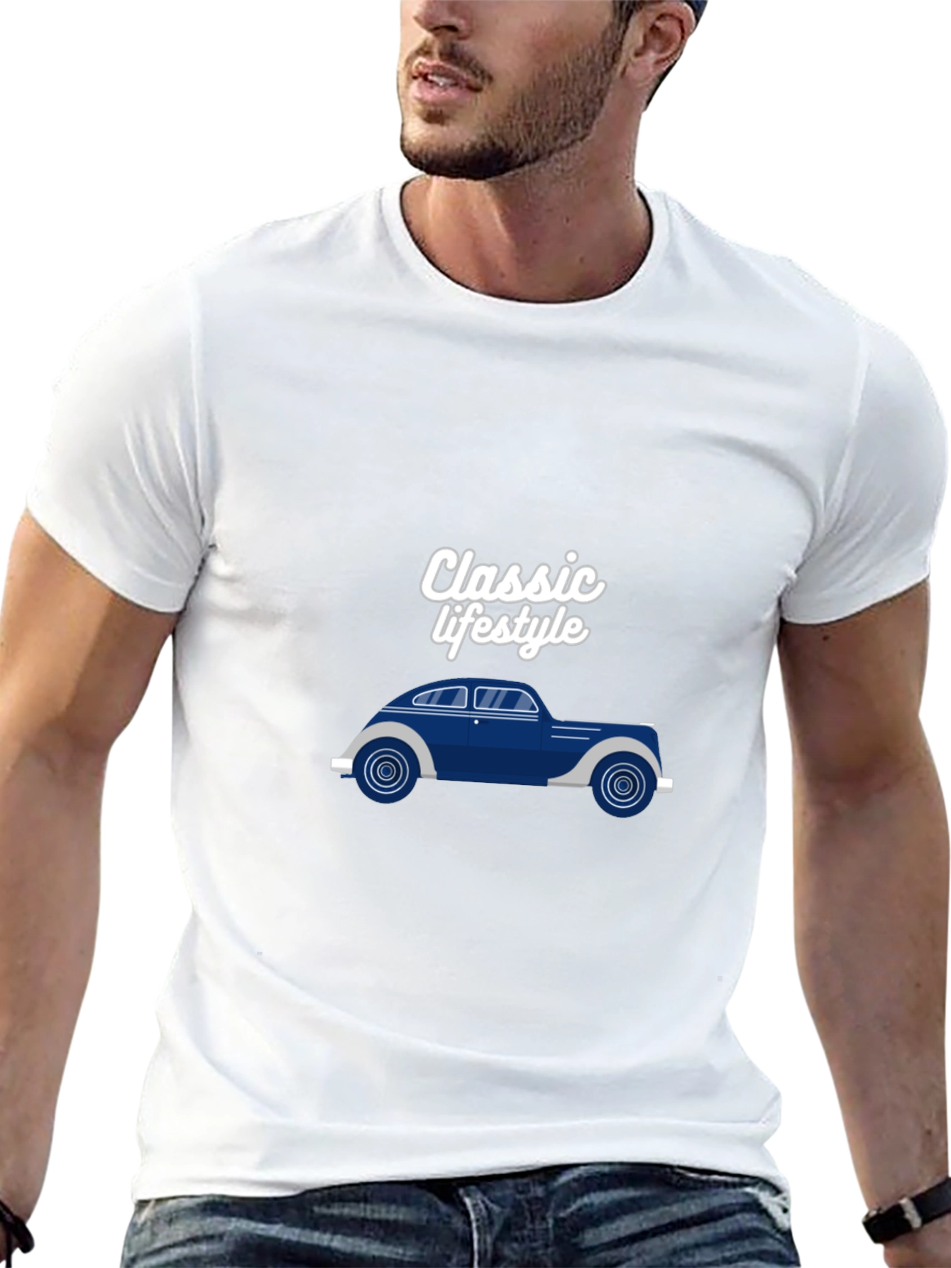 Black Classic Lifestyle Car Graphic Black T-Shirt view 13
