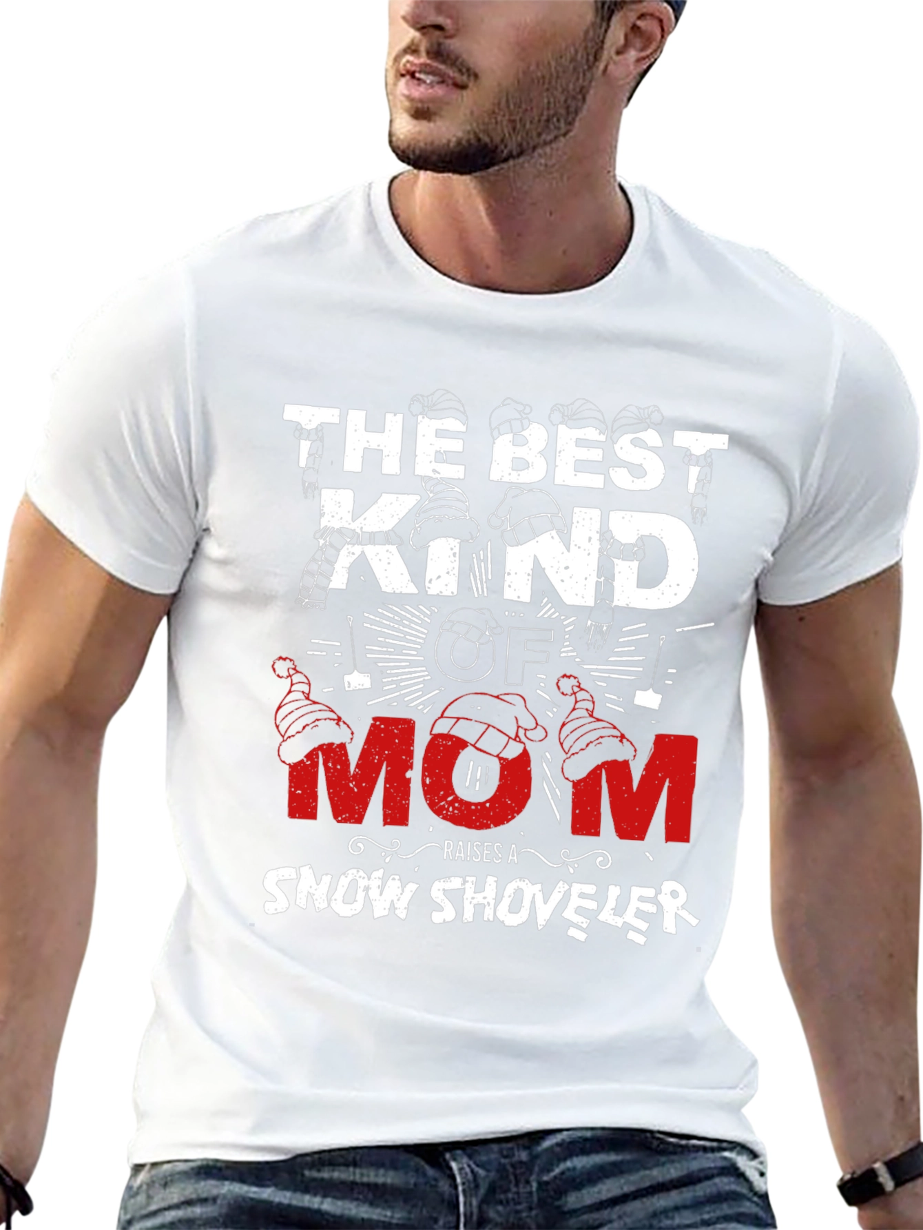 Black Best Kind of Mom Snow Shoveler Graphic Tee view 13