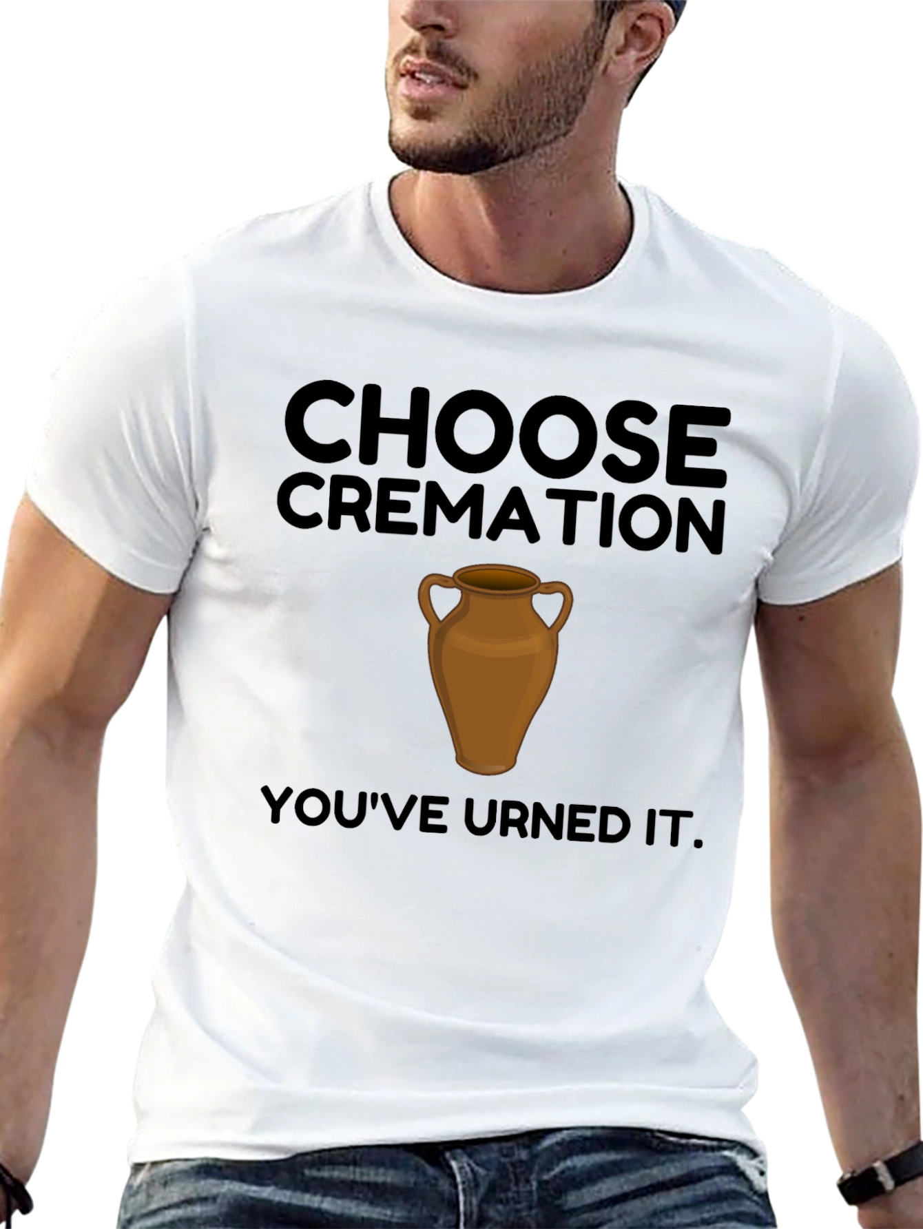 Black Choose Cremation Funny Graphic T-Shirt view 13