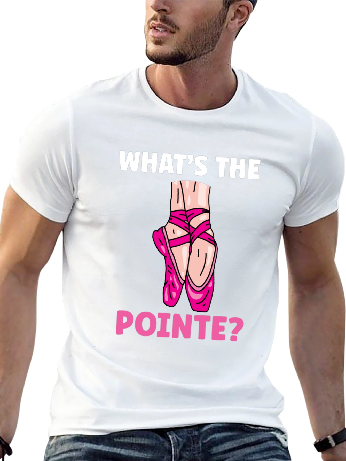 Black What's the Pointe? Ballet Lover T-Shirt view 13