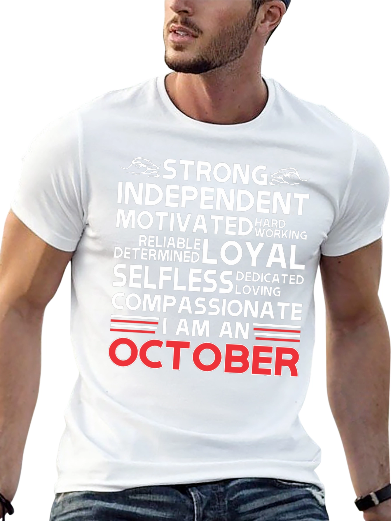 Black October Birthday T-Shirt - Strong, Independent & Loyal view 13
