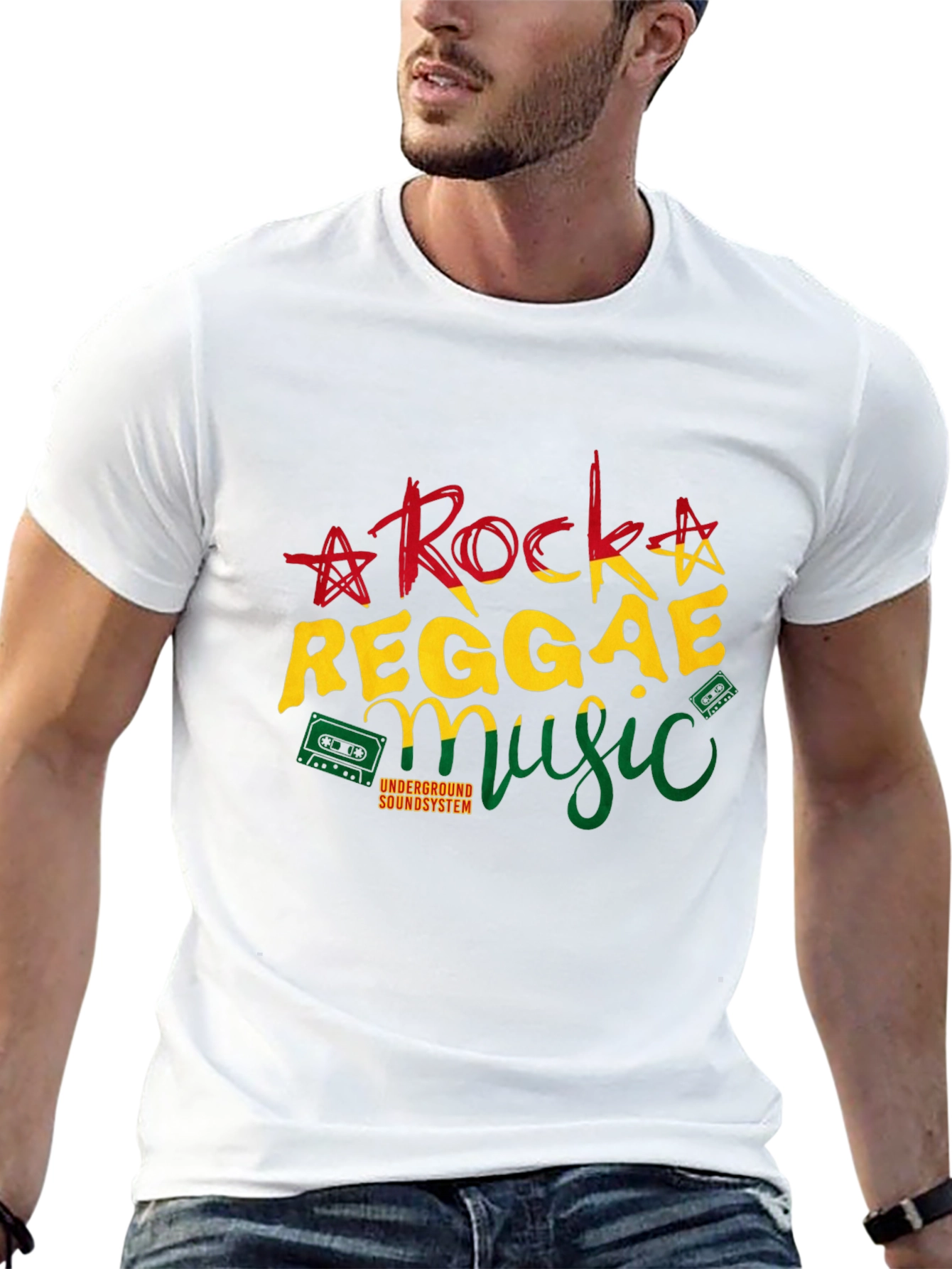 Black Rock Reggae Music T-Shirt view 13