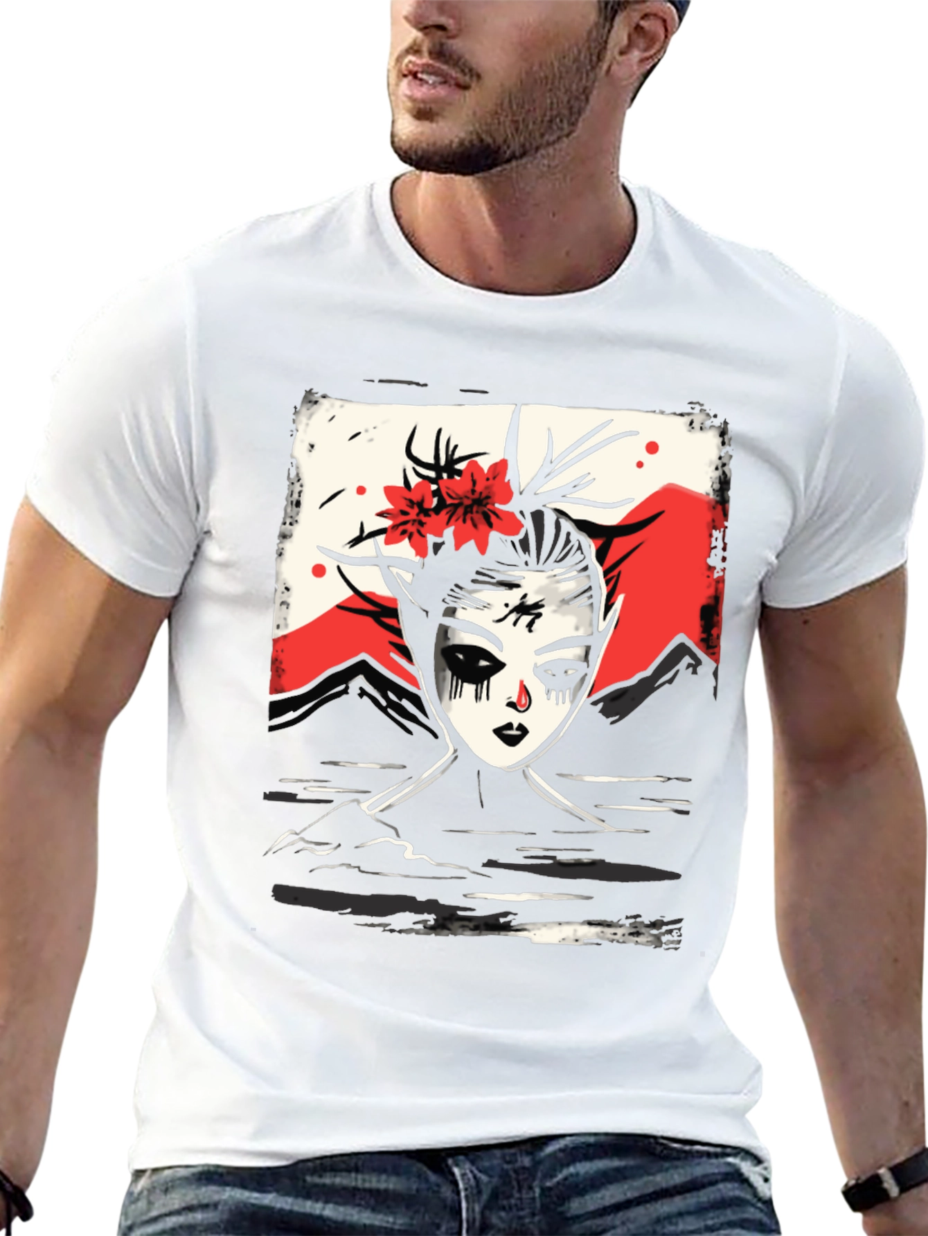 Black Mystic Mountain Woman Graphic Tee view 13