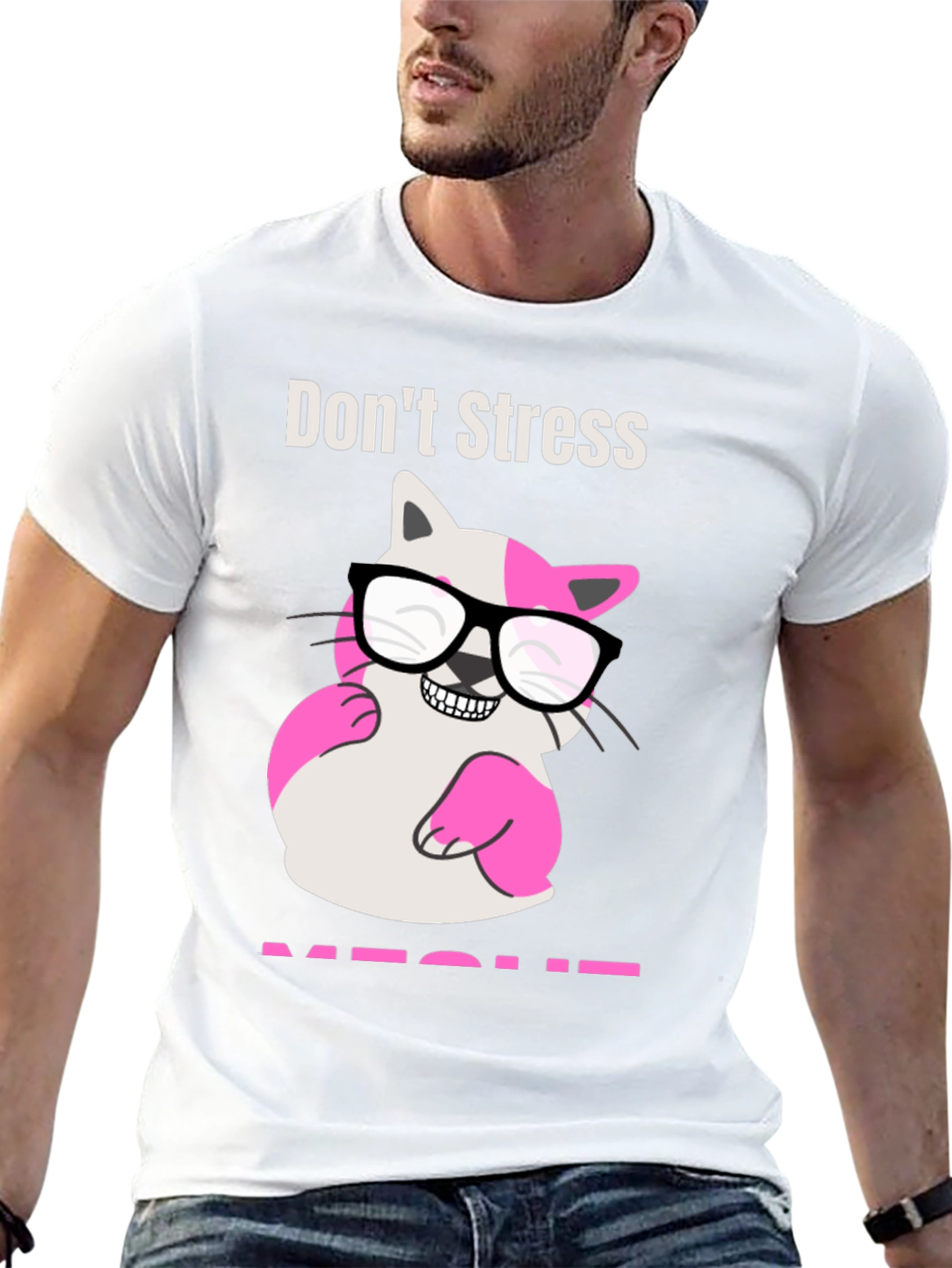 Black Don't Stress MEOWT T-Shirt view 13