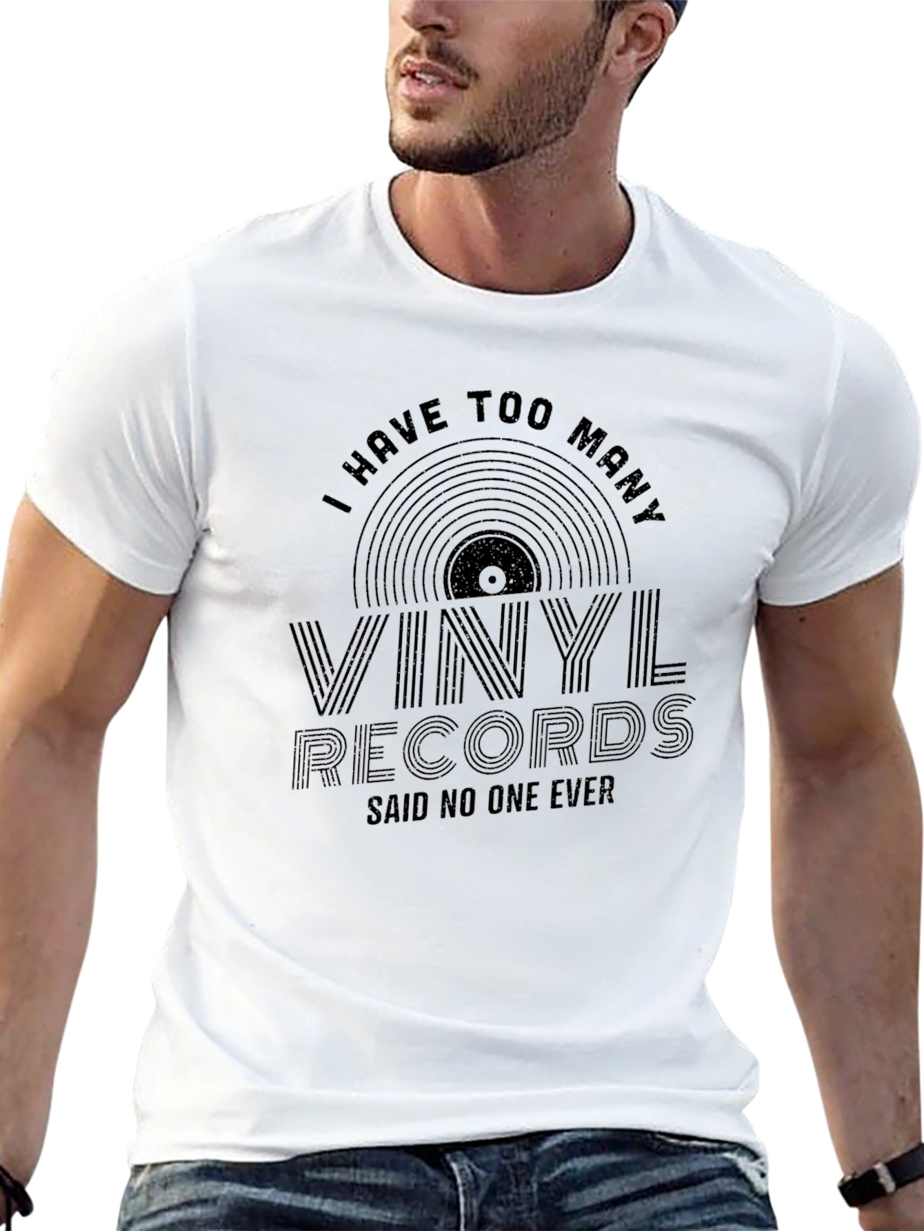 Black Vinyl Records Graphic T-Shirt - Music Lover Tee view 13