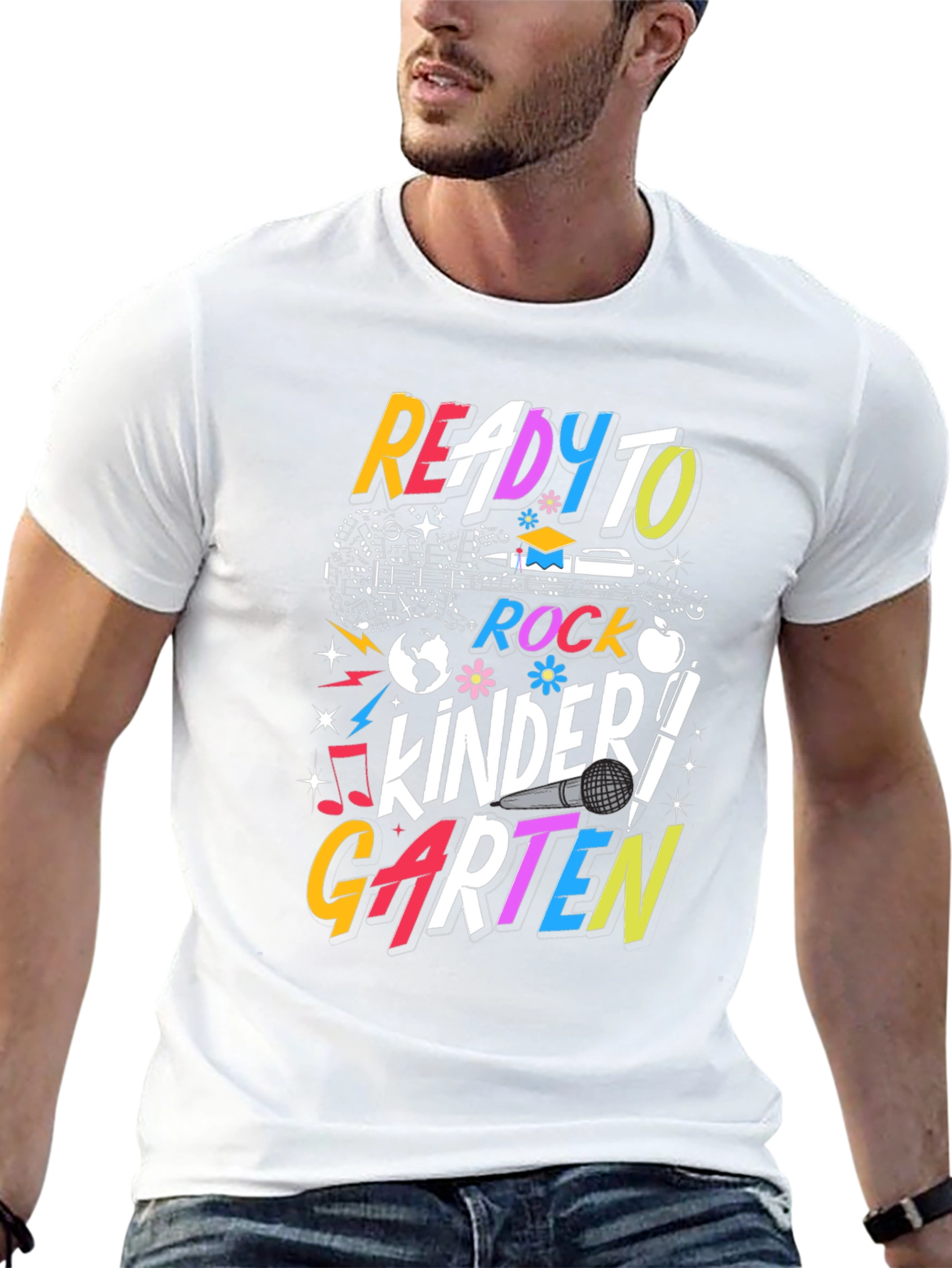 Black Ready to Rock Kindergarten T-Shirt - Back to School view 13