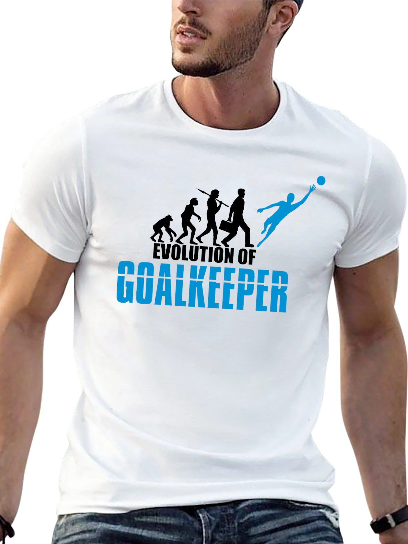 Black Evolution of Goalkeeper Graphic Tee view 13