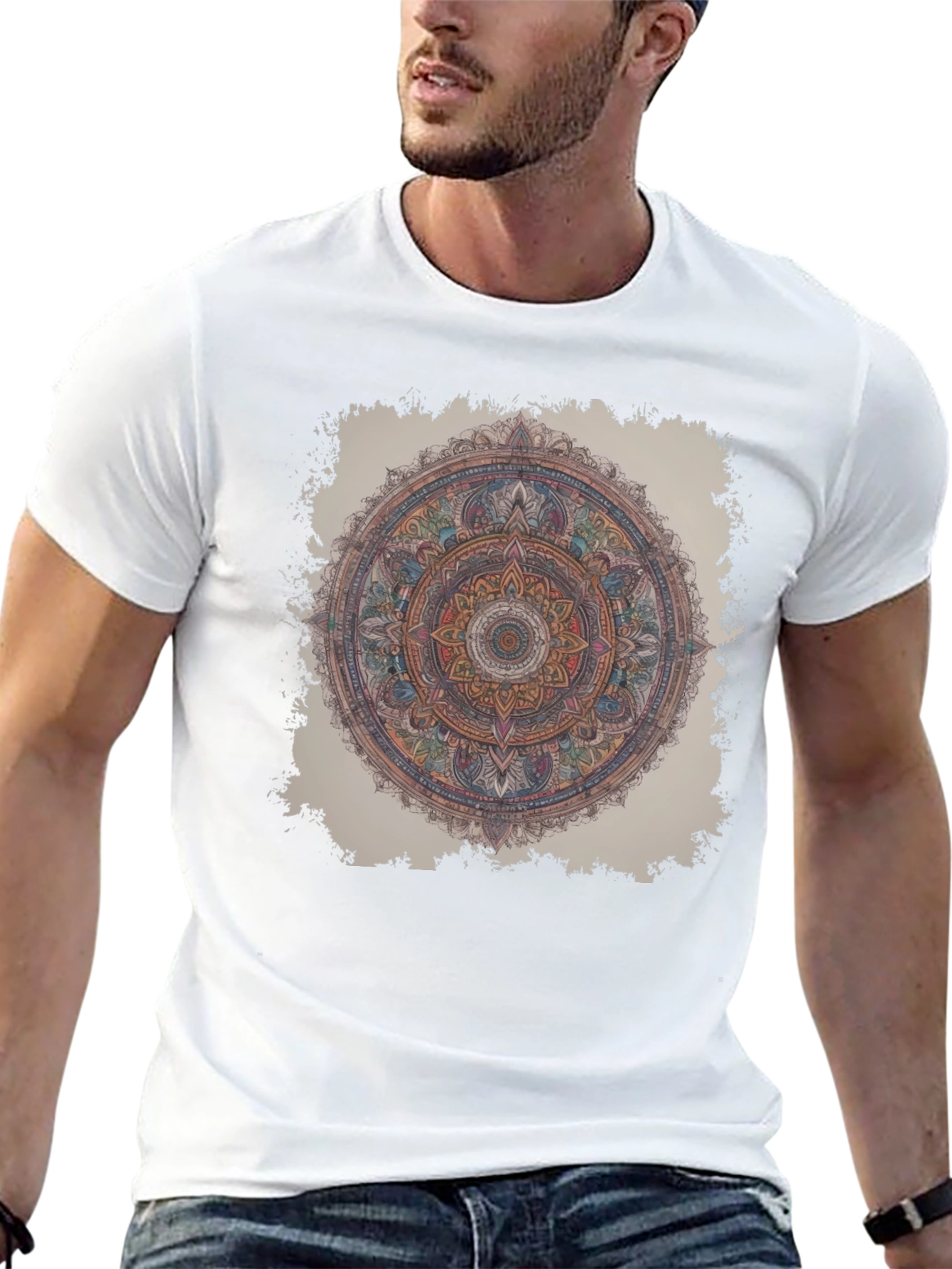 Black Mandala Graphic T-Shirt - Artistic Design Tee view 13