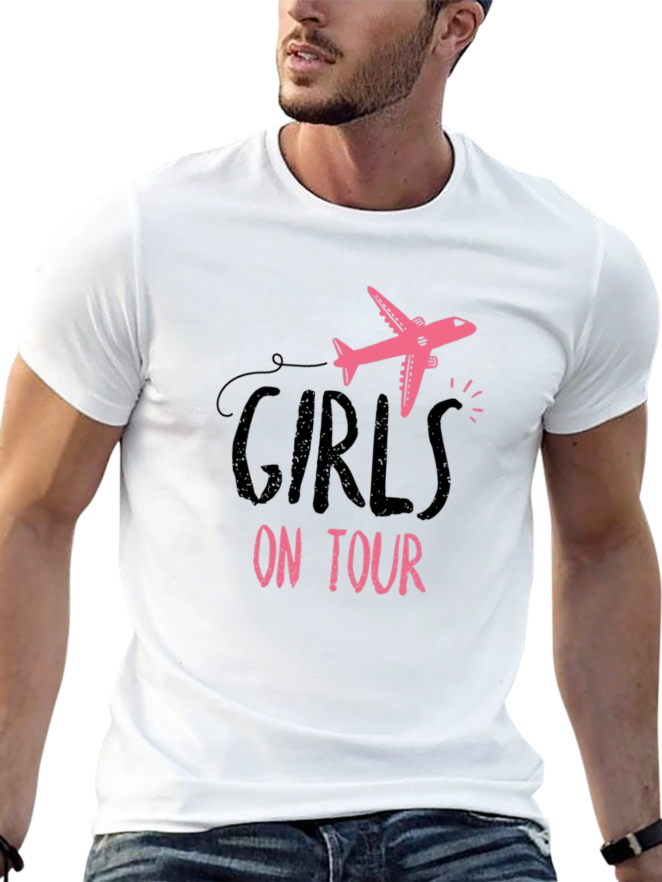 Girls On Tour T-Shirt | Airplane Graphic Tee - 13