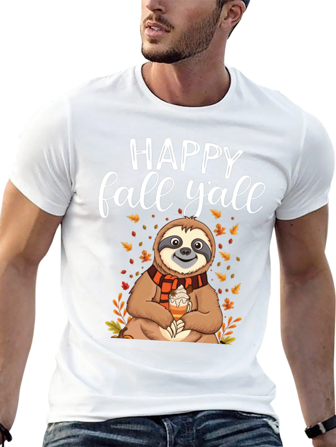 Happy Fall Y'all Sloth Graphic Tee - 13