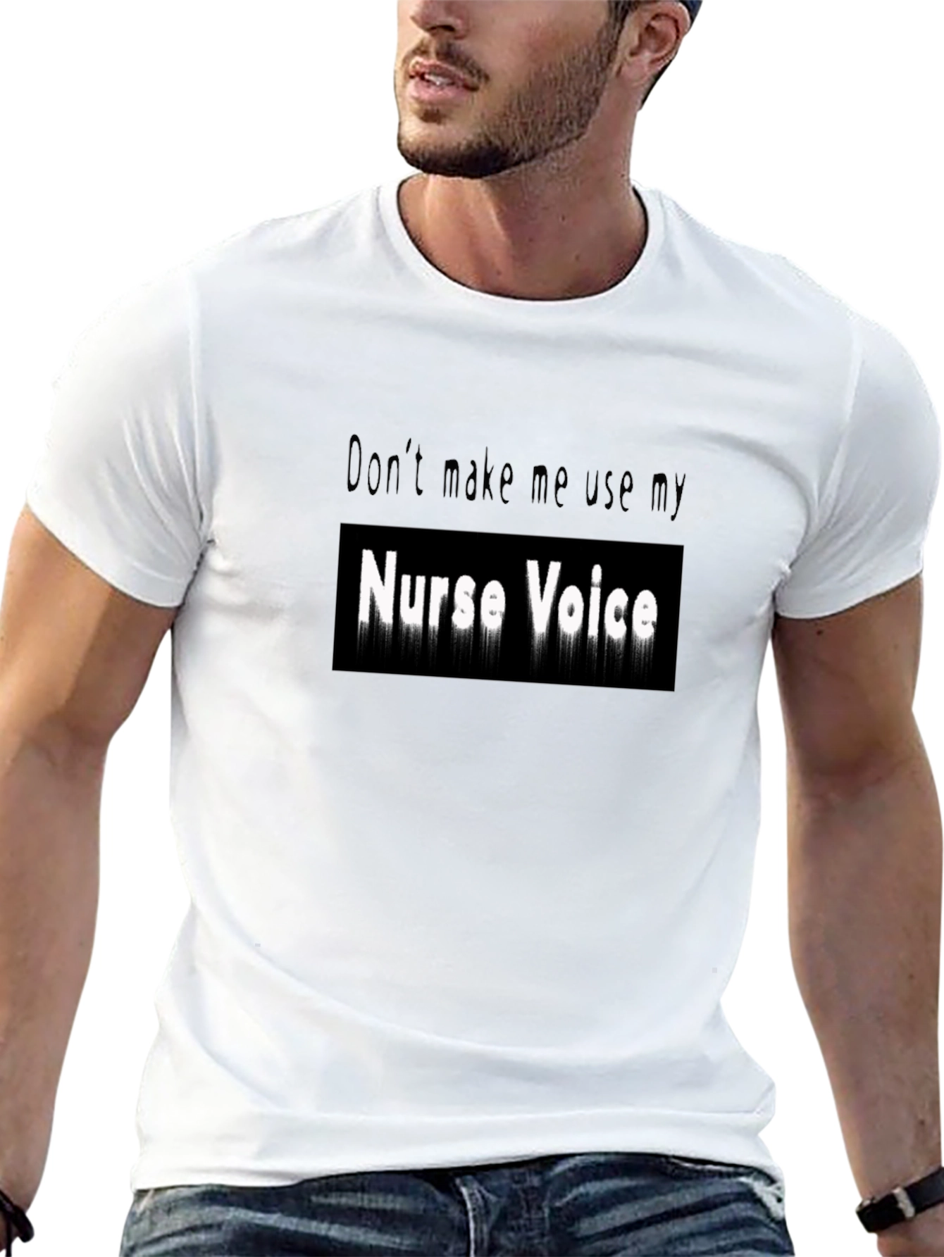 Black Nurse Voice Graphic Tee - Funny Nursing Shirt view 13