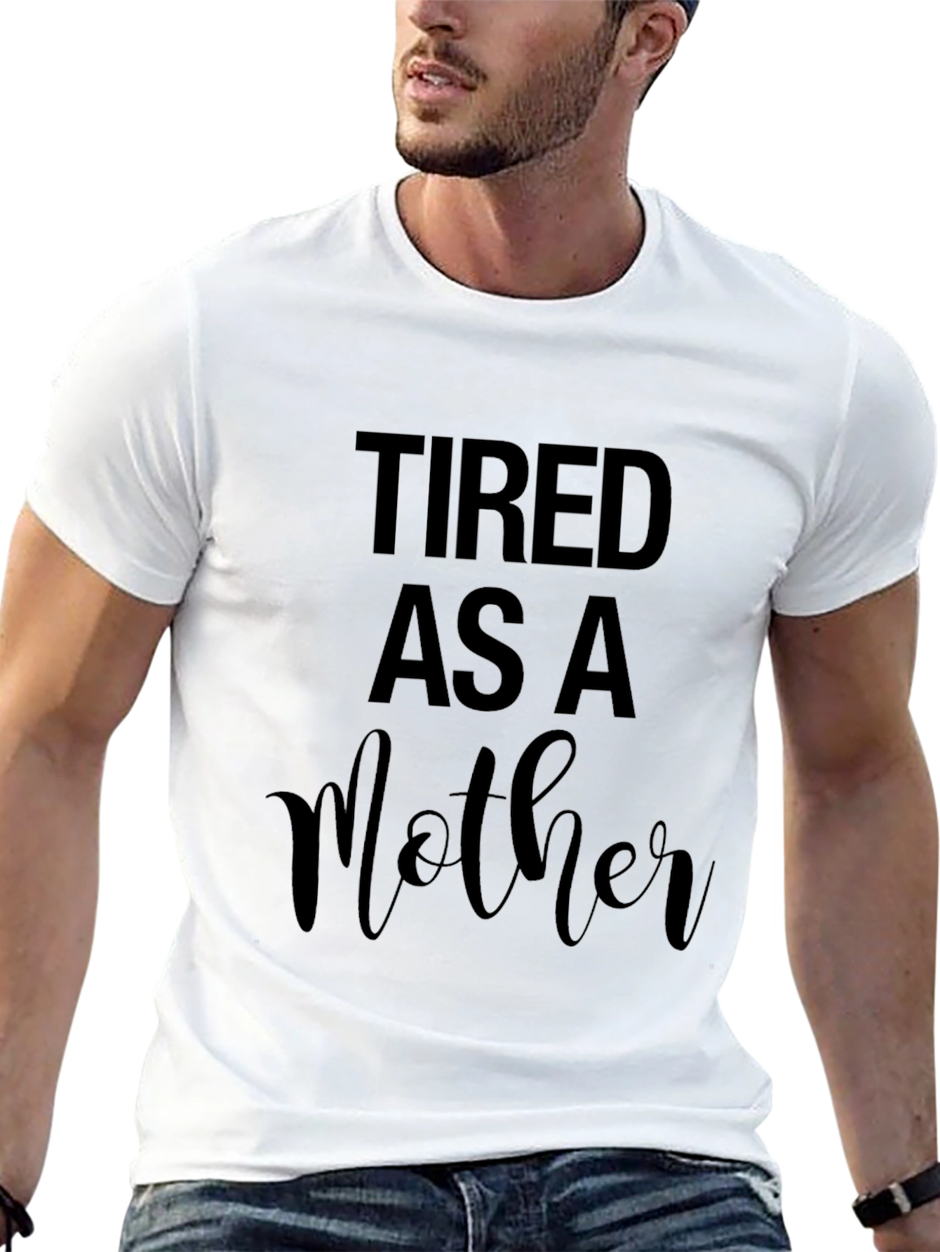 Black Tired as a Mother Graphic Tee view 13
