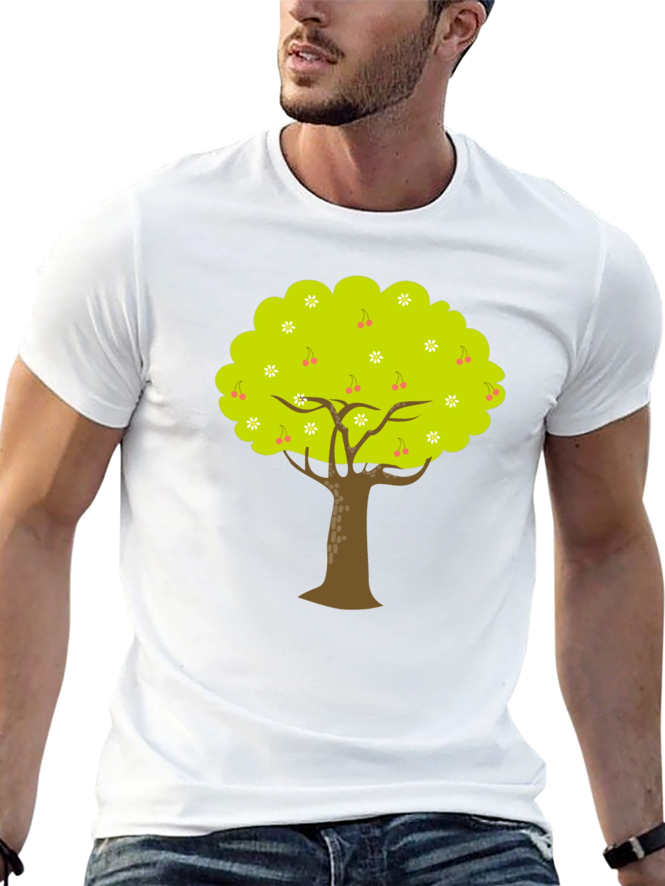 Black Tree Graphic Black Tee - Nature Inspired Design view 13