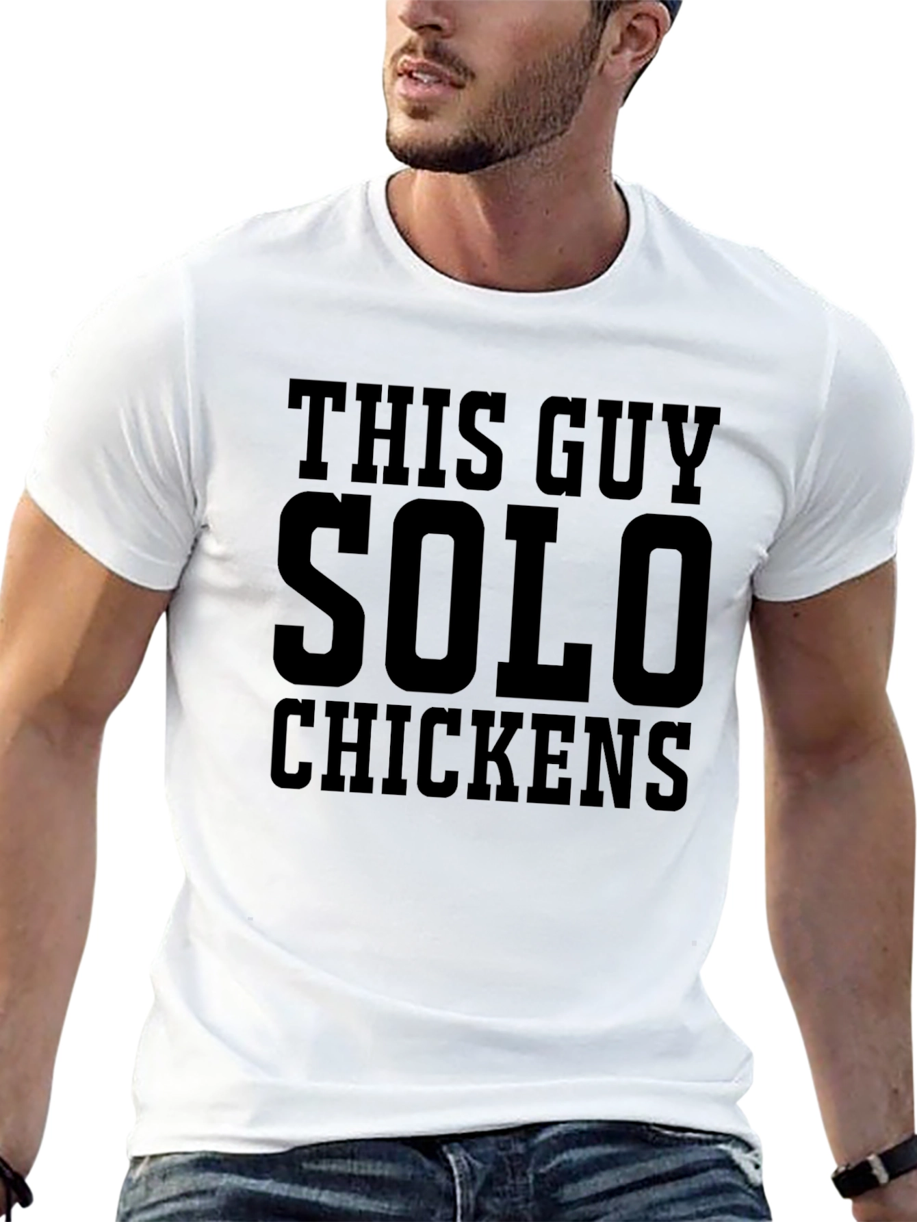 Black This Guy Solo Chickens Graphic T-Shirt view 13