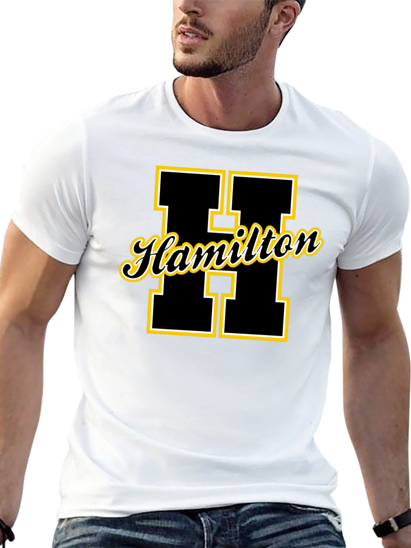 Black Hamilton Varsity Letter T-Shirt - Black view 13