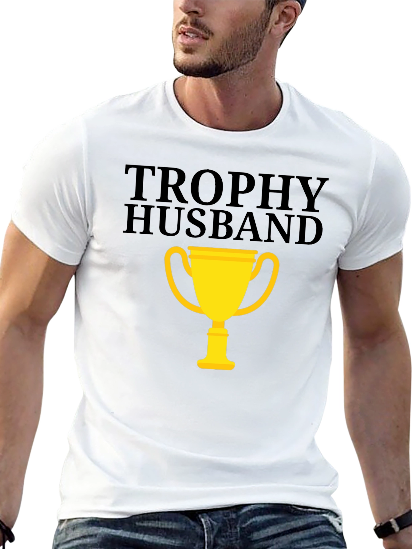 Black Trophy Husband Black Graphic Tee view 13