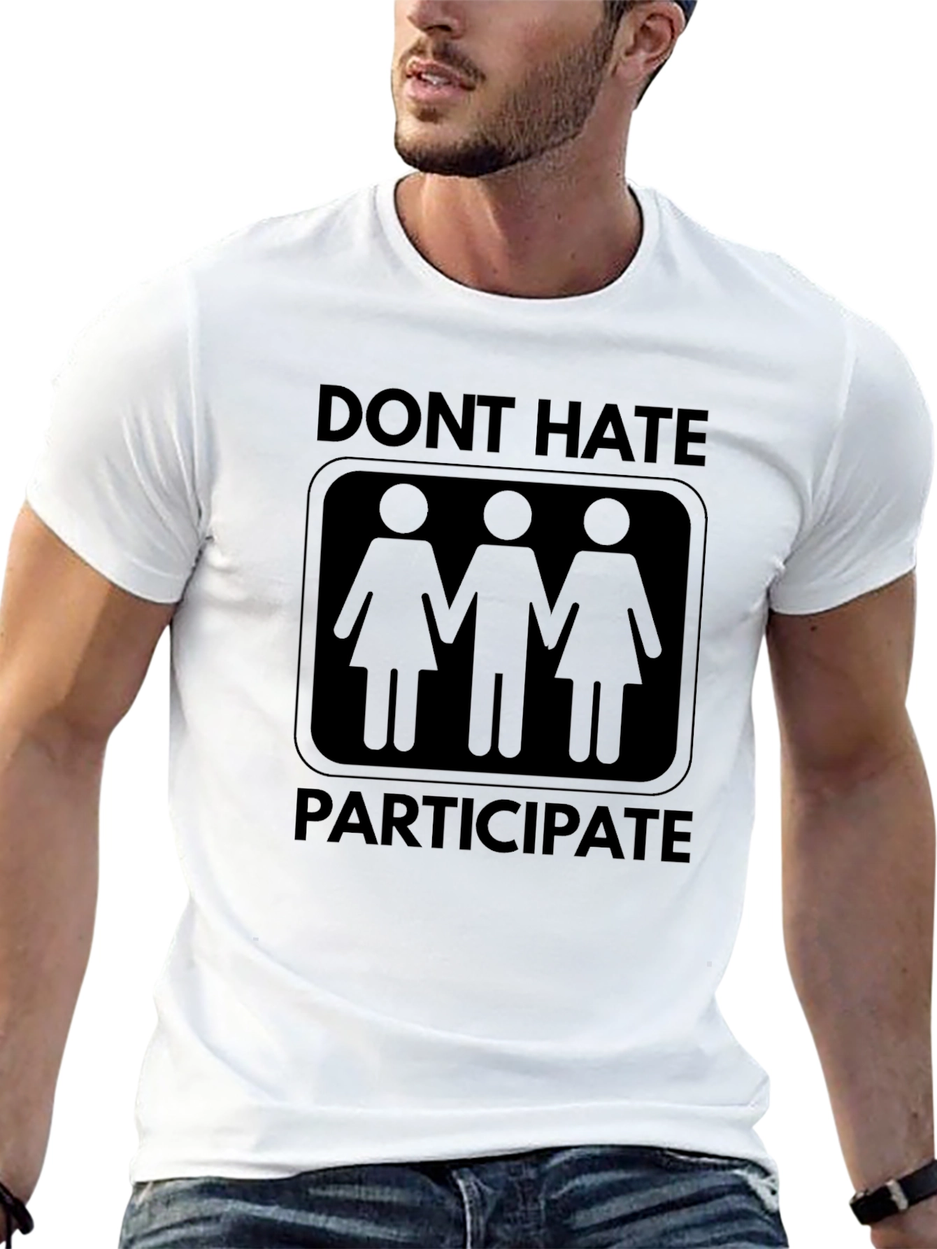 Black Don't Hate Participate Graphic Tee view 13